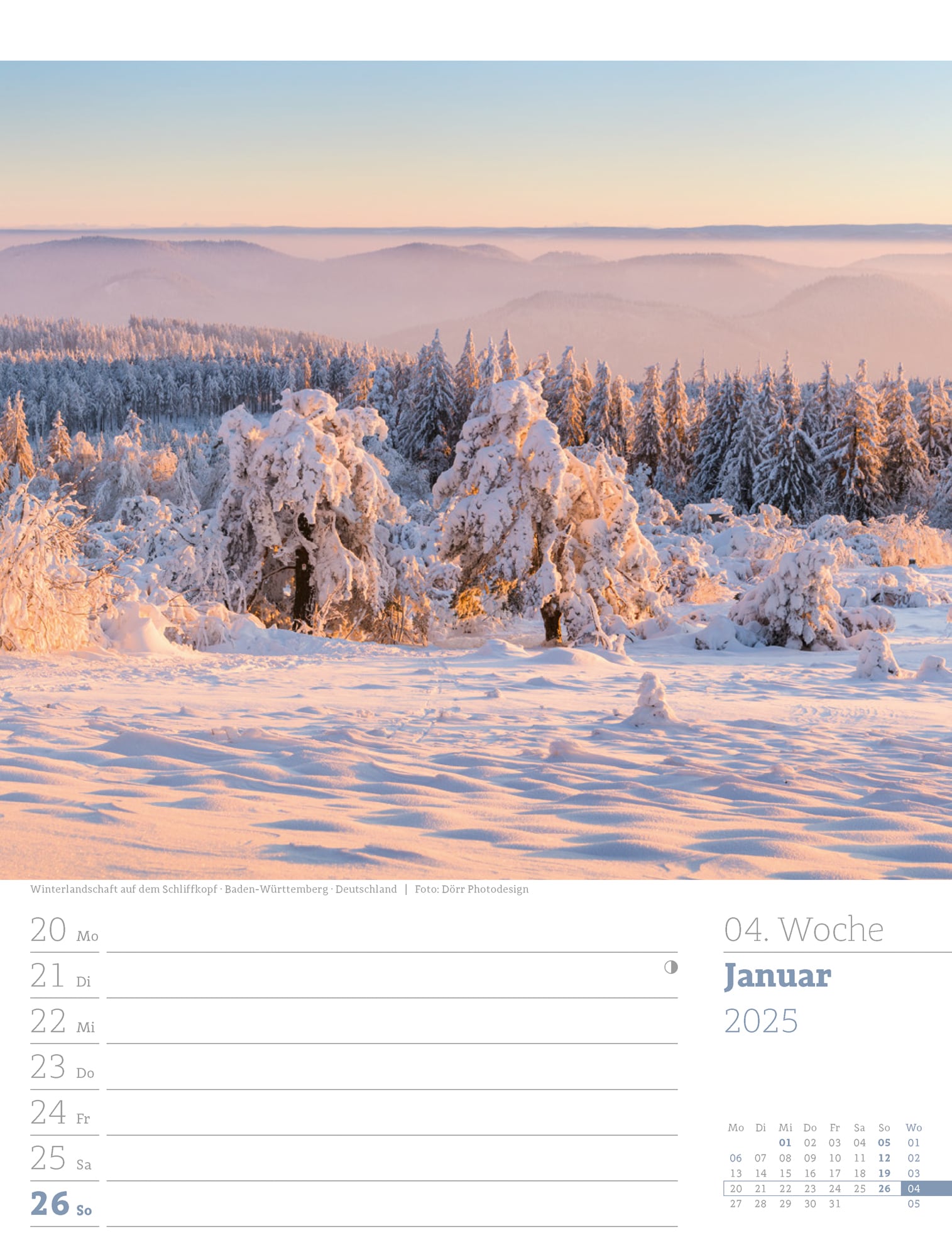 Ackermann Calendar Our Forest 2025 - Weekly Planner - Inside View 07