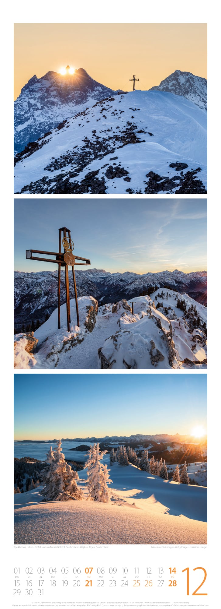 Ackermann Calendar Alpine Impressions 2025 - Inside View 12