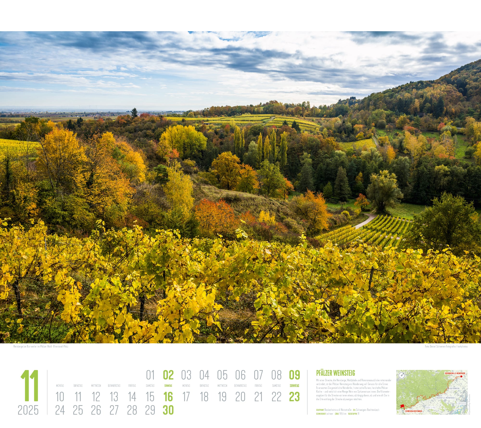 Ackermann Calendar Hiking Trails of Germany 2025 - Inside View 11