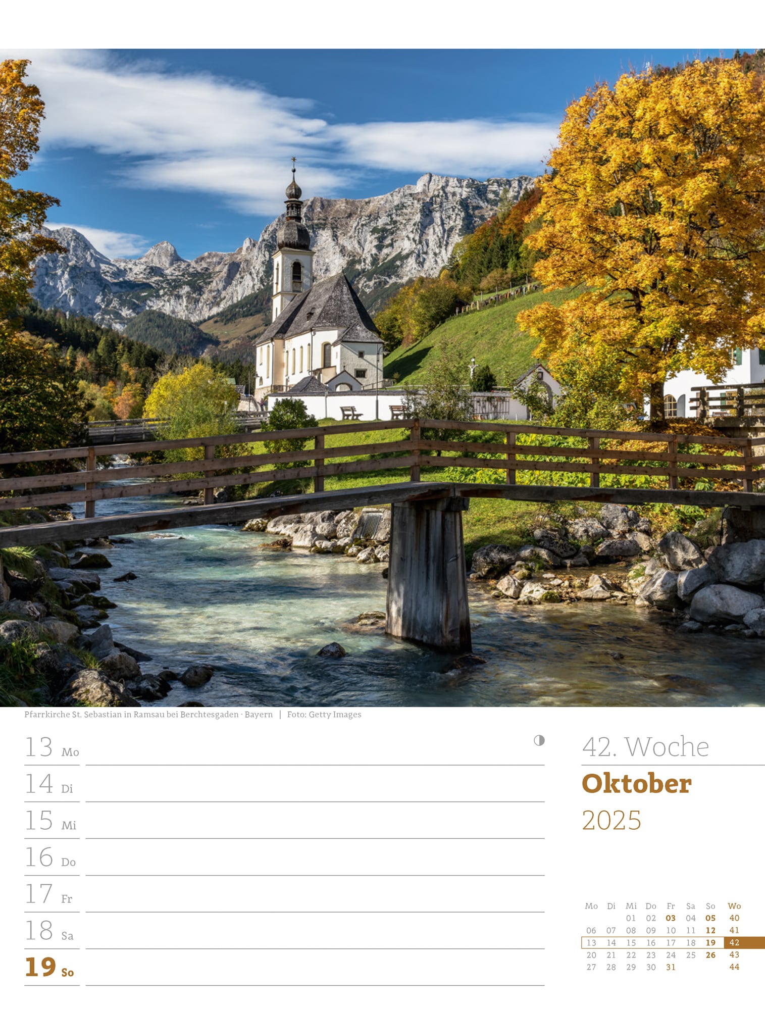 Ackermann Calendar Germany 2025 - Weekly Planner - Inside View 45