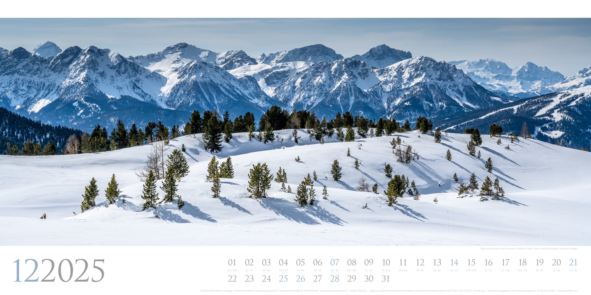 Ackermann Calendar Dolomites 2025 - Inside View 12