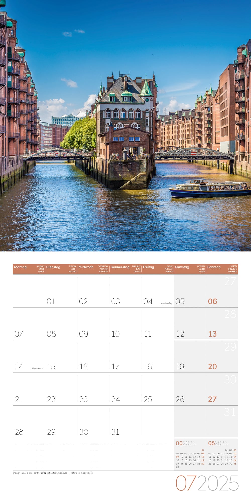 Art12 Collection Kalender Deutschland 2025 - 30x30 - Innenansicht 07
