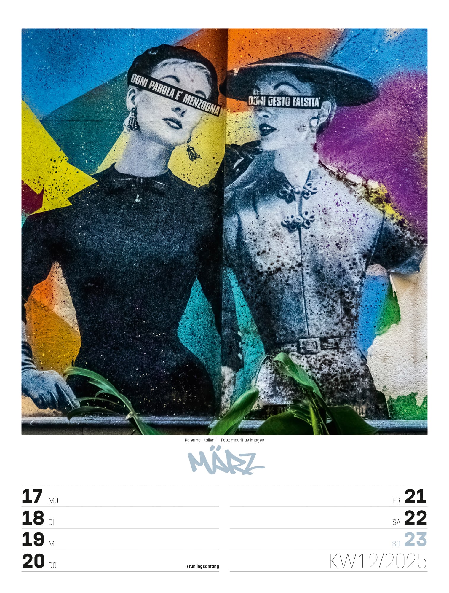 Ackermann Kalender Street Art - Wochenplaner 2025 - Innenansicht 15
