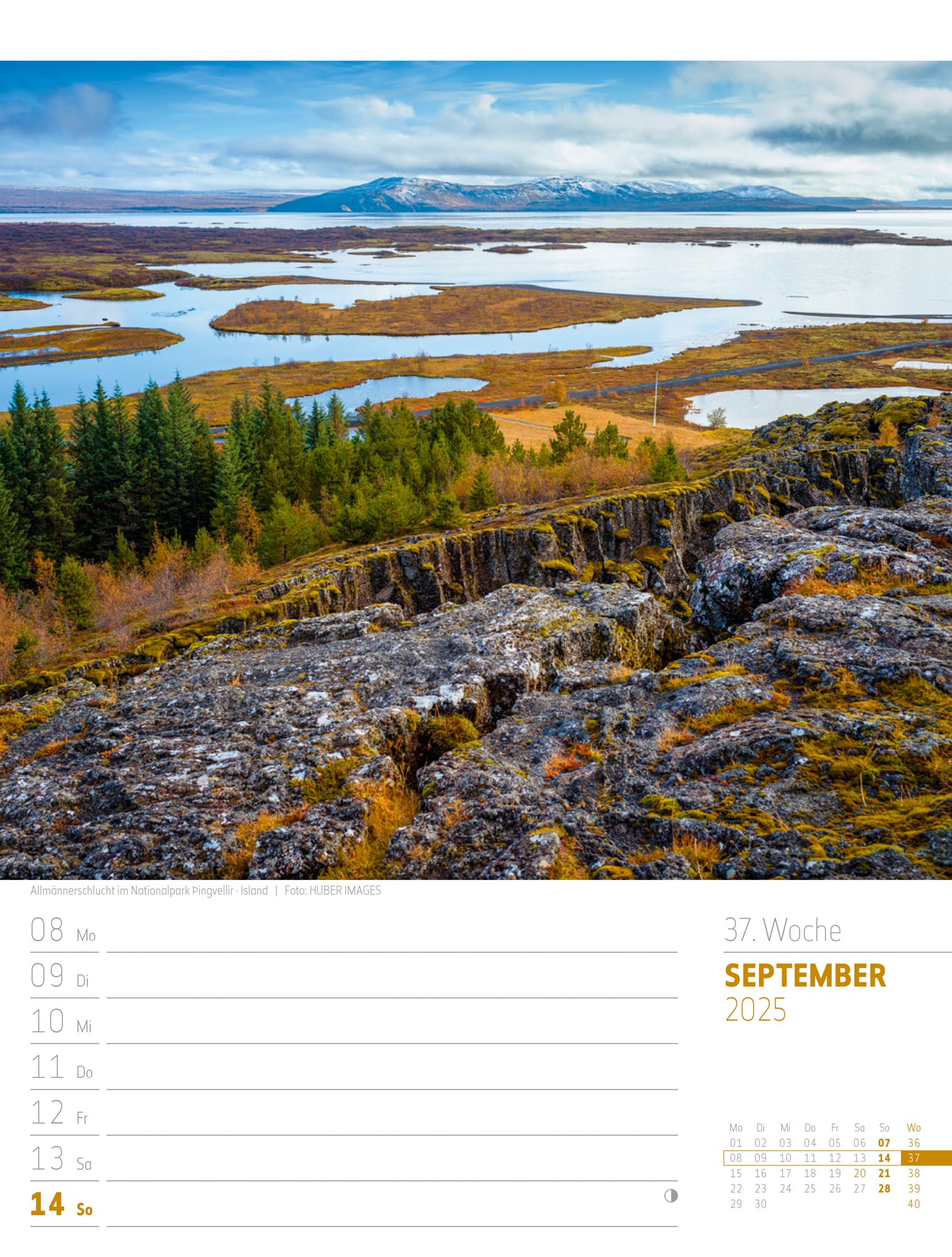 Ackermann Calendar Scandinavia 2025 - Weekly Planner - Inside View 40