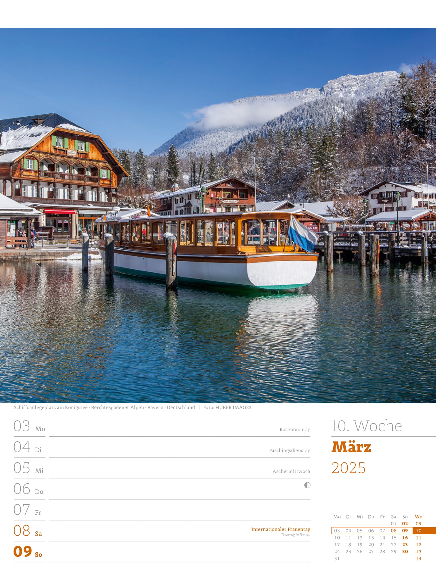 Ackermann Calendar Alps 2025 - Weekly Planner - Inside View 13