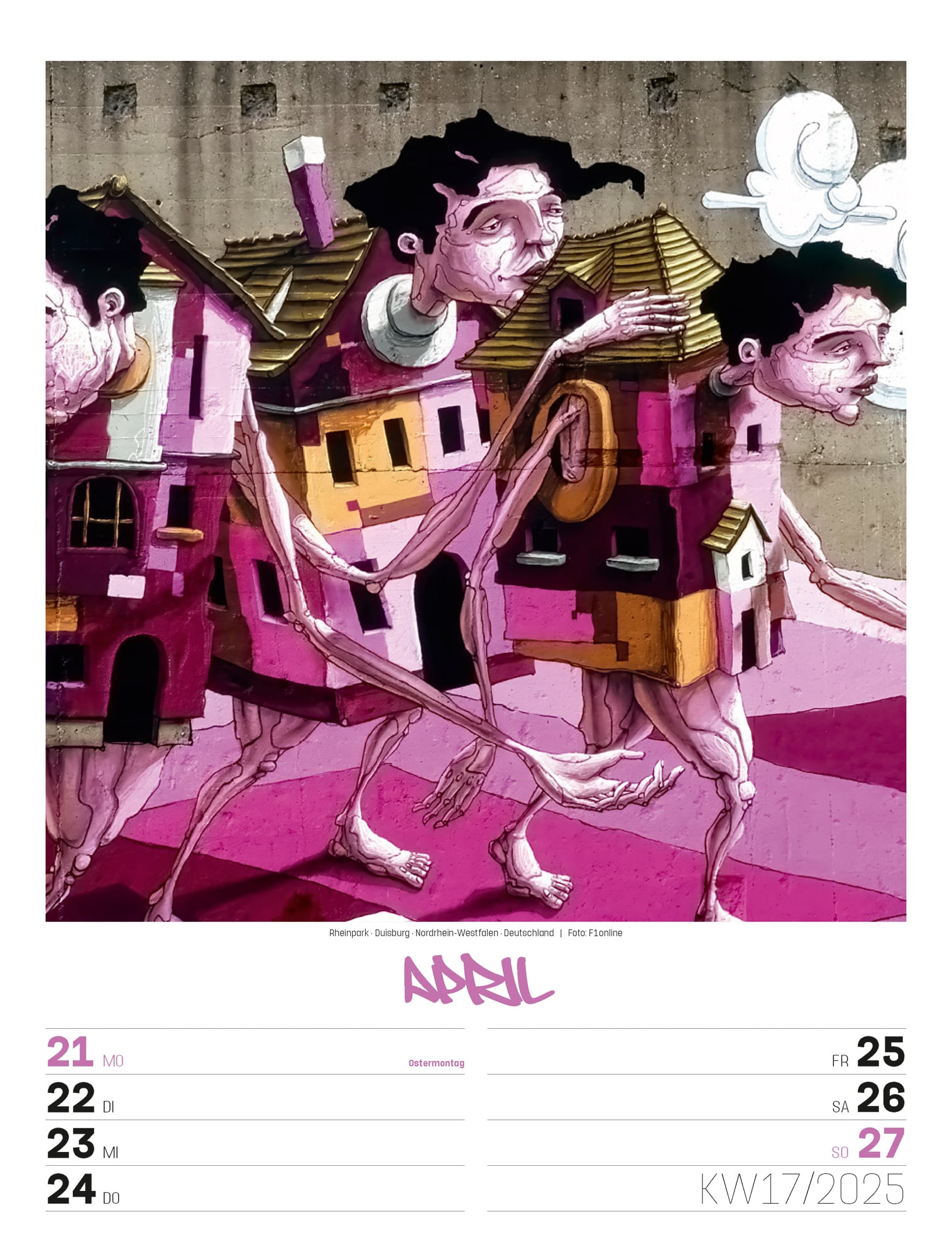 Ackermann Calendar Street Art 2025 - Weekly Planner - Inside View 20