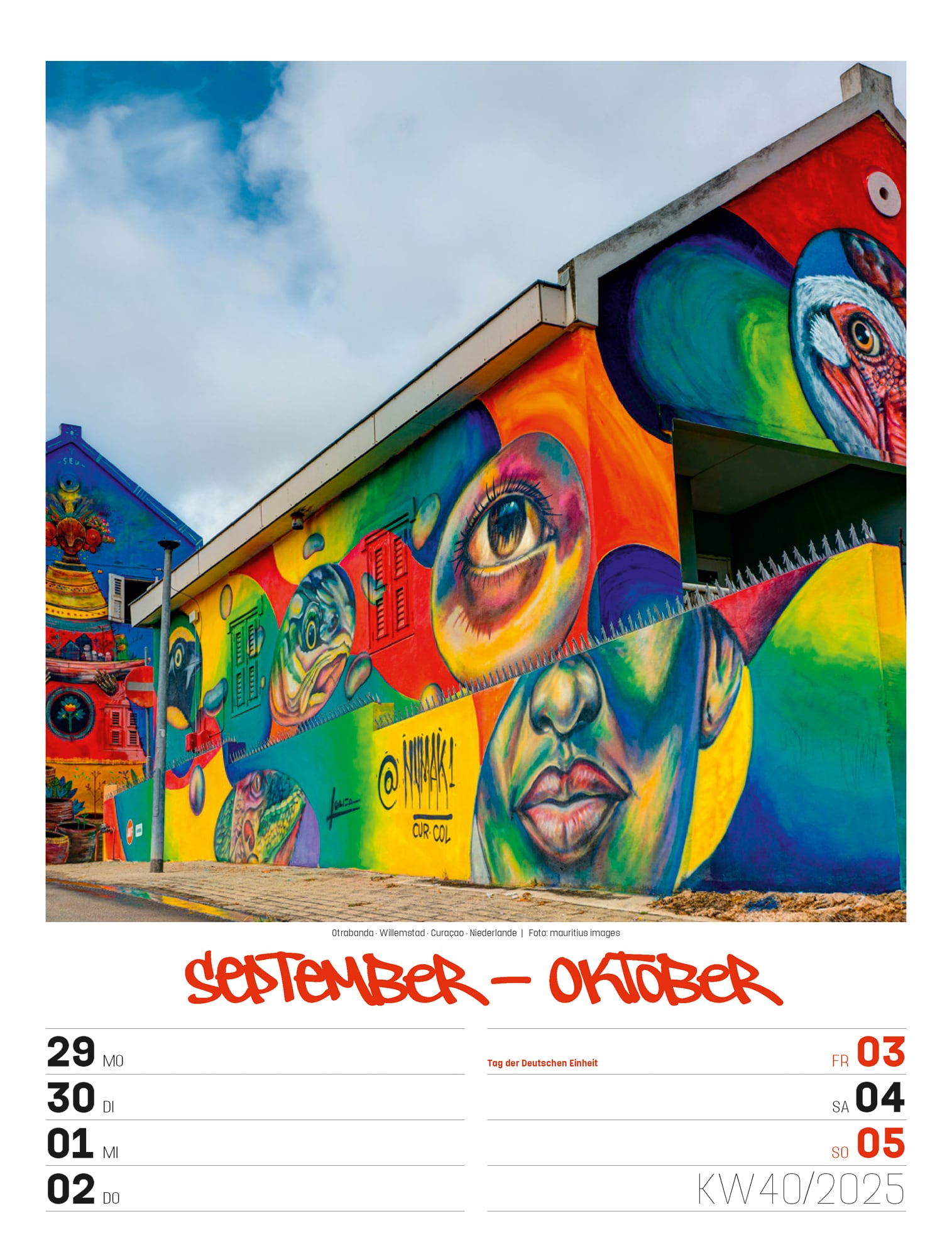 Ackermann Kalender Street Art - Wochenplaner 2025 - Innenansicht 43