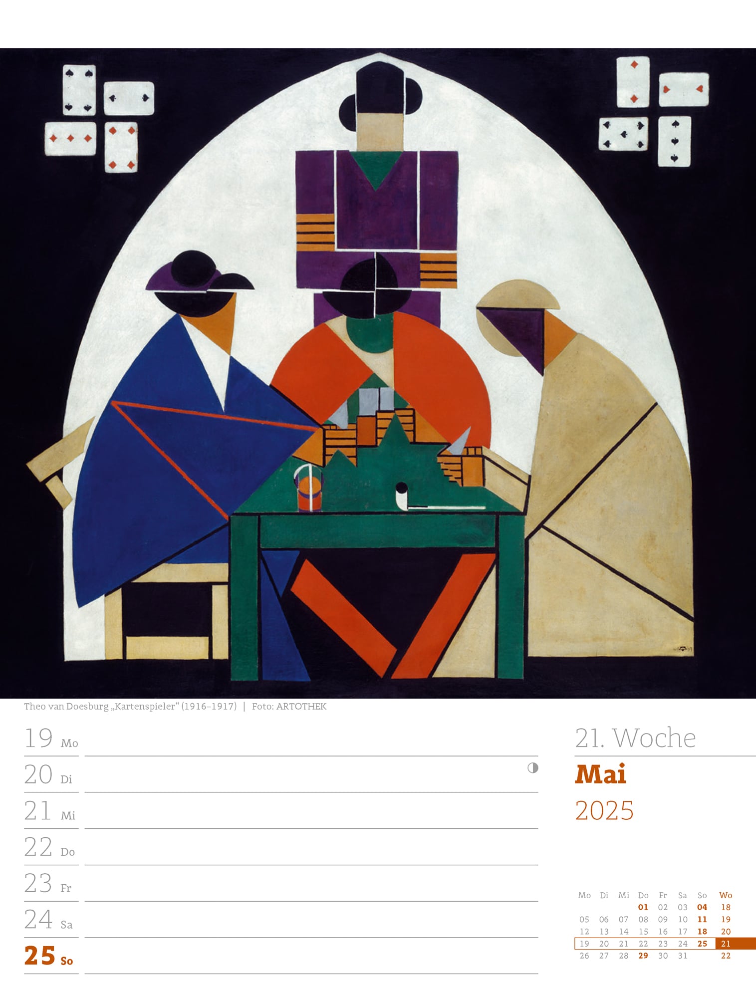 Ackermann Kalender Kunstwelt - Wochenplaner 2025 - Innenansicht 24
