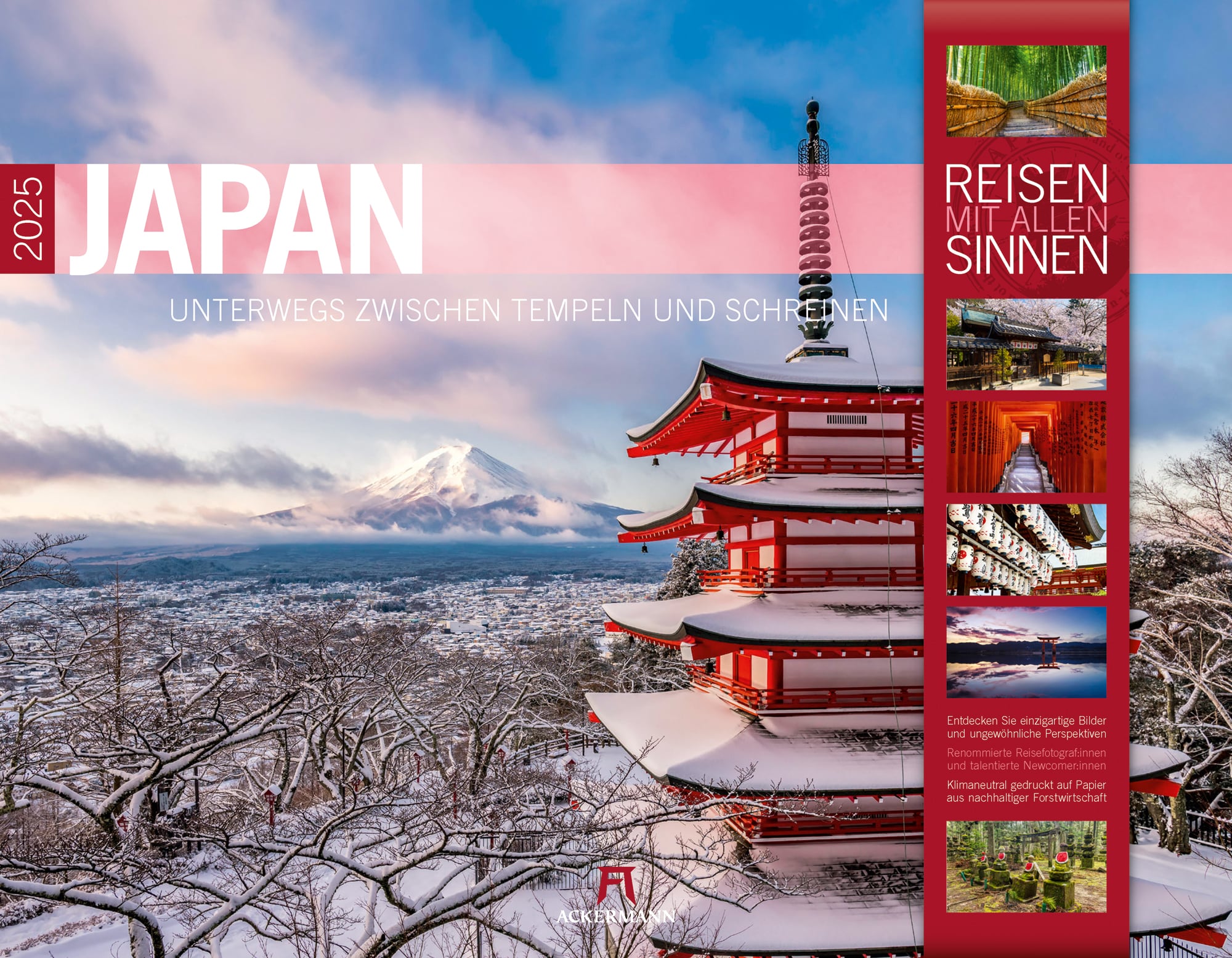 Ackermann Kalender Japan 2025 - Titelblatt