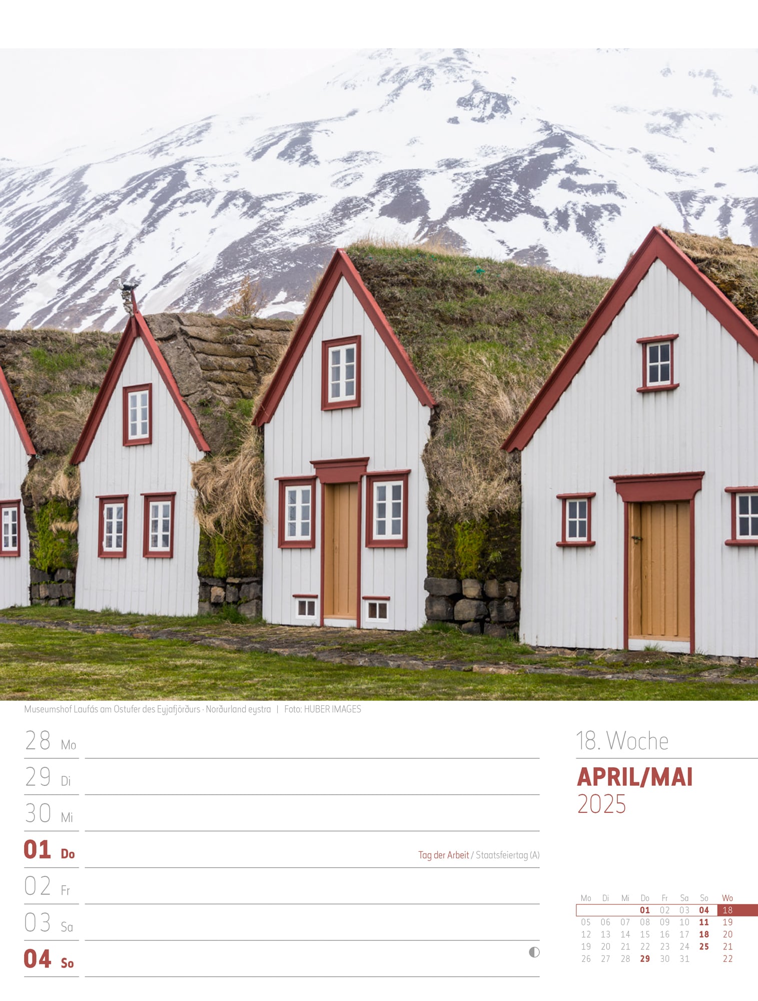 Ackermann Calendar Iceland 2025 - Weekly Planner - Inside View 21