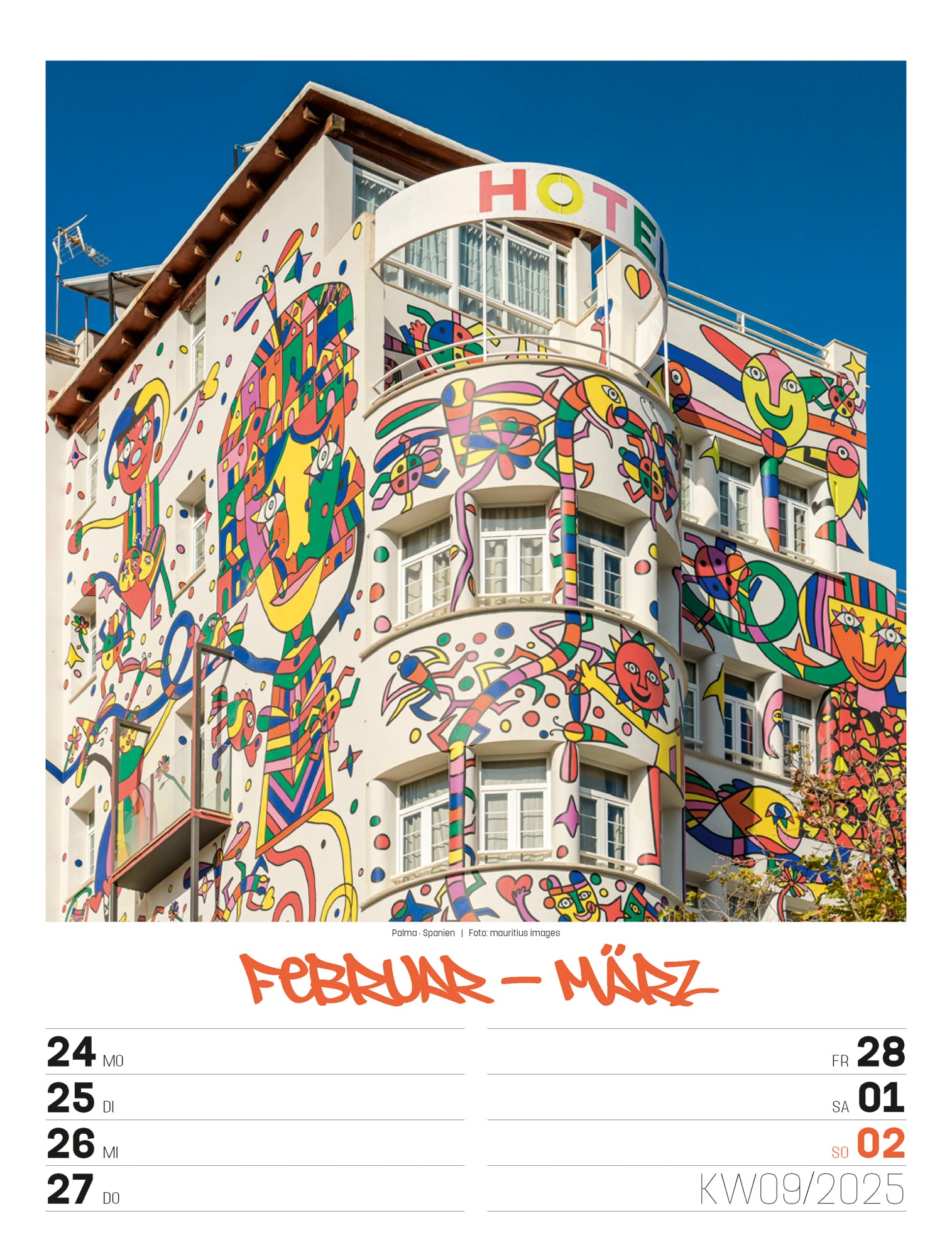 Ackermann Kalender Street Art - Wochenplaner 2025 - Innenansicht 12