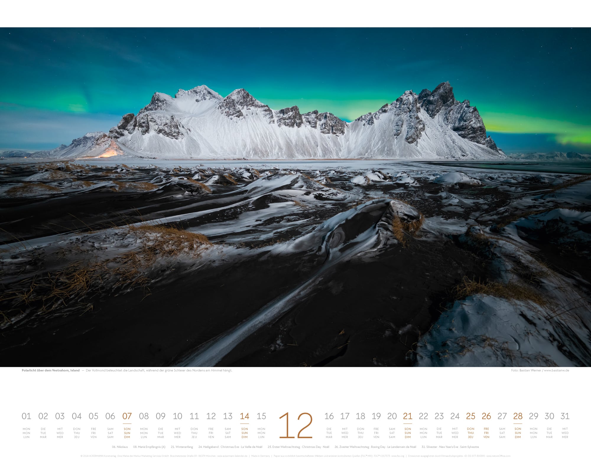 Ackermann Calendar Forces of Nature 2025 - Inside View 12
