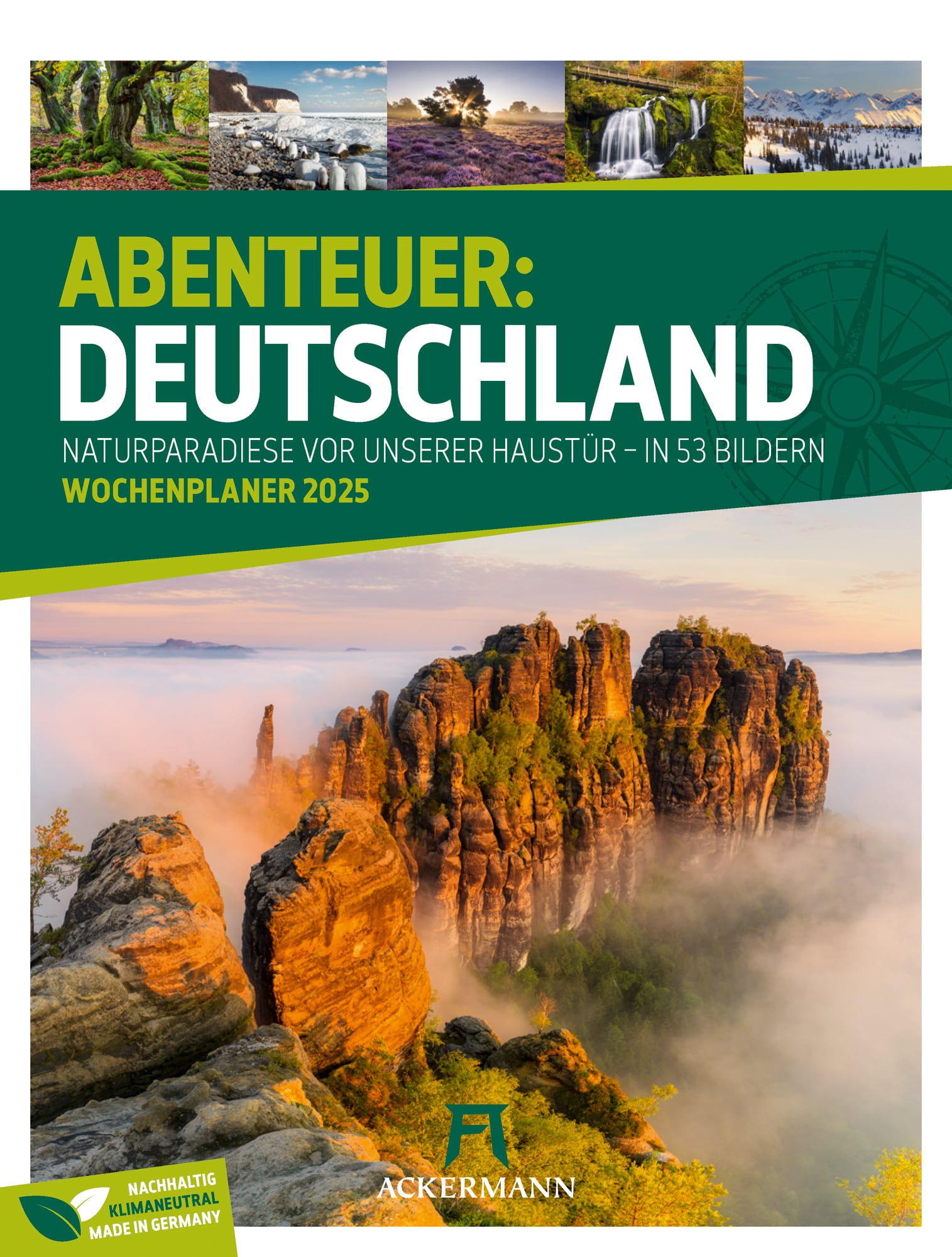 Ackermann Calendar Discover Germany 2025 - Weekly Planner - Cover Page