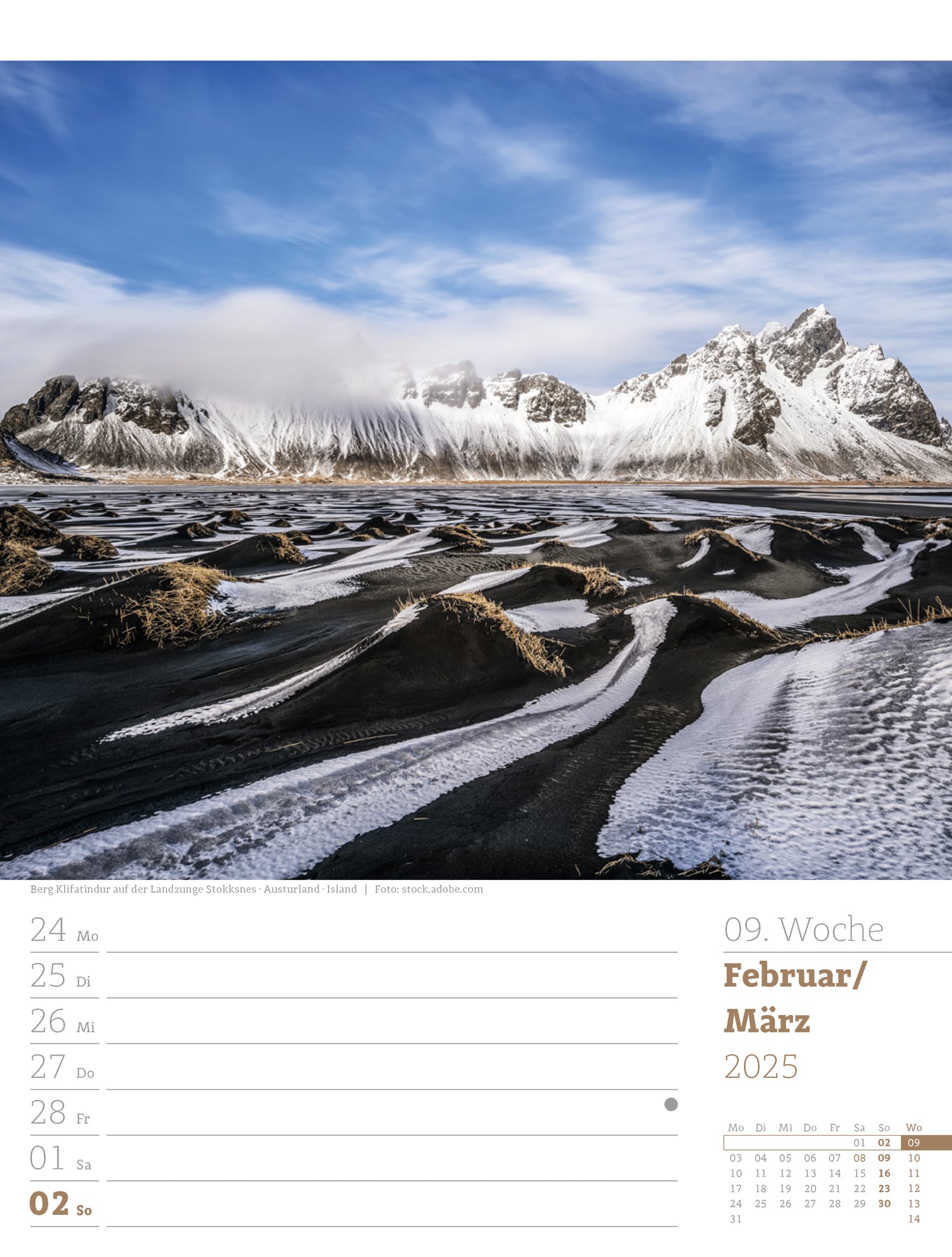 Ackermann Calendar Travel the World 2025 - Weekly Planner - Inside View 12