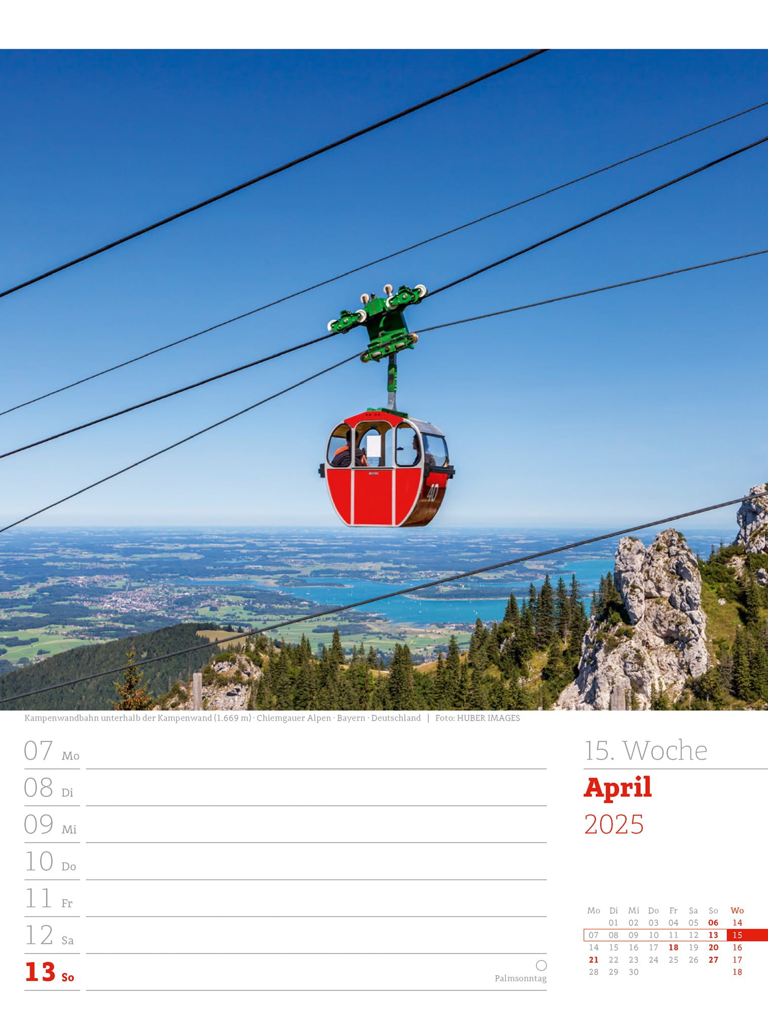 Ackermann Calendar Alps 2025 - Weekly Planner - Inside View 18