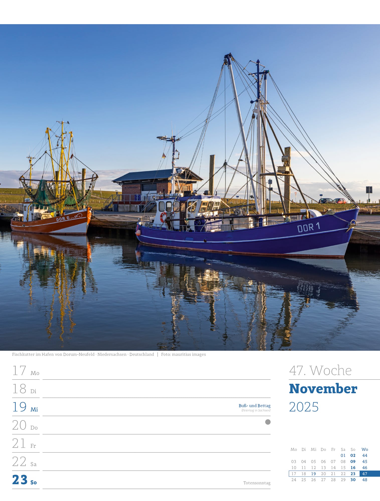 Ackermann Calendar At the Seaside 2025 - Weekly Planner - Inside View 50