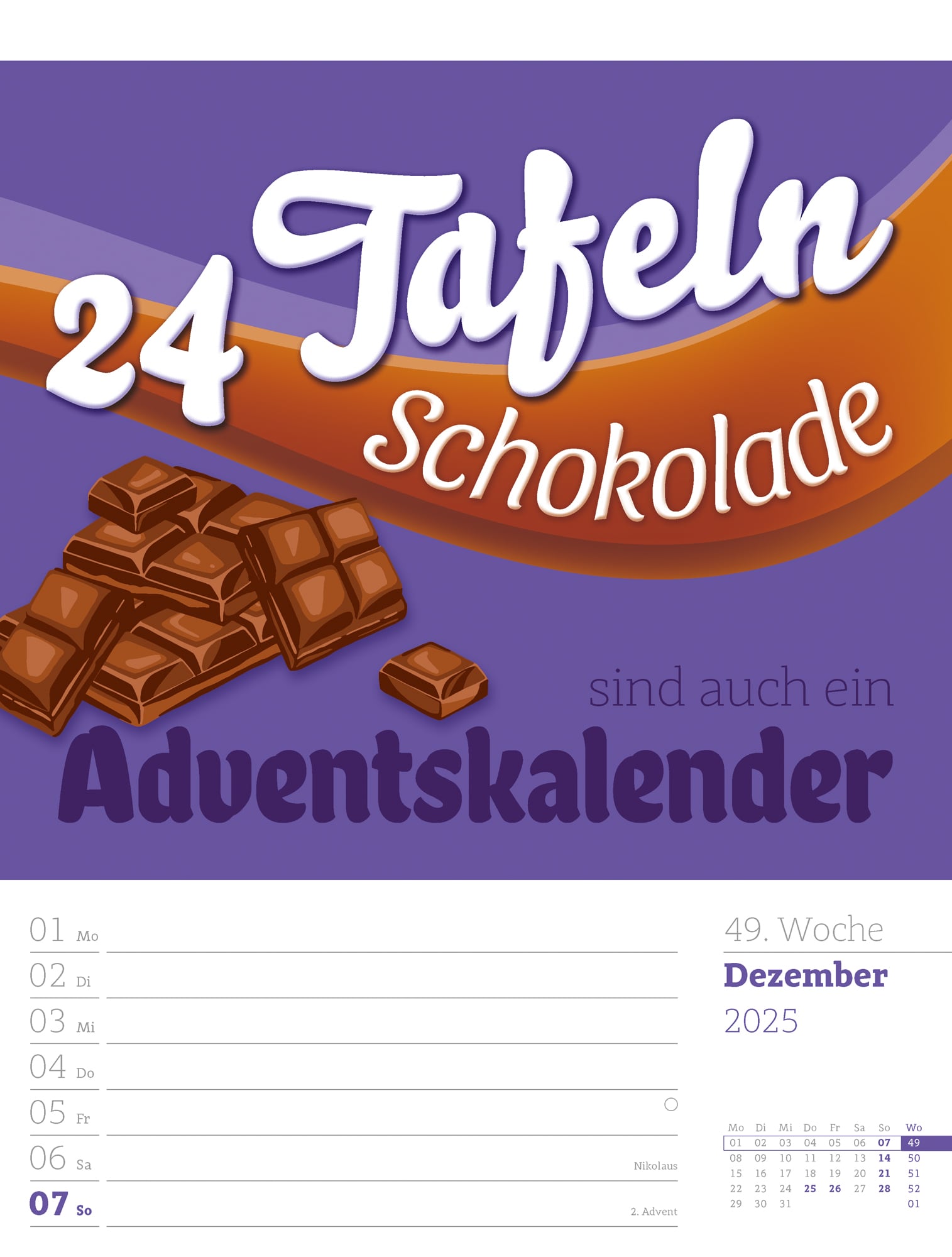 Ackermann Kalender Klartext - Wochenplaner 2025 - Innenansicht 52