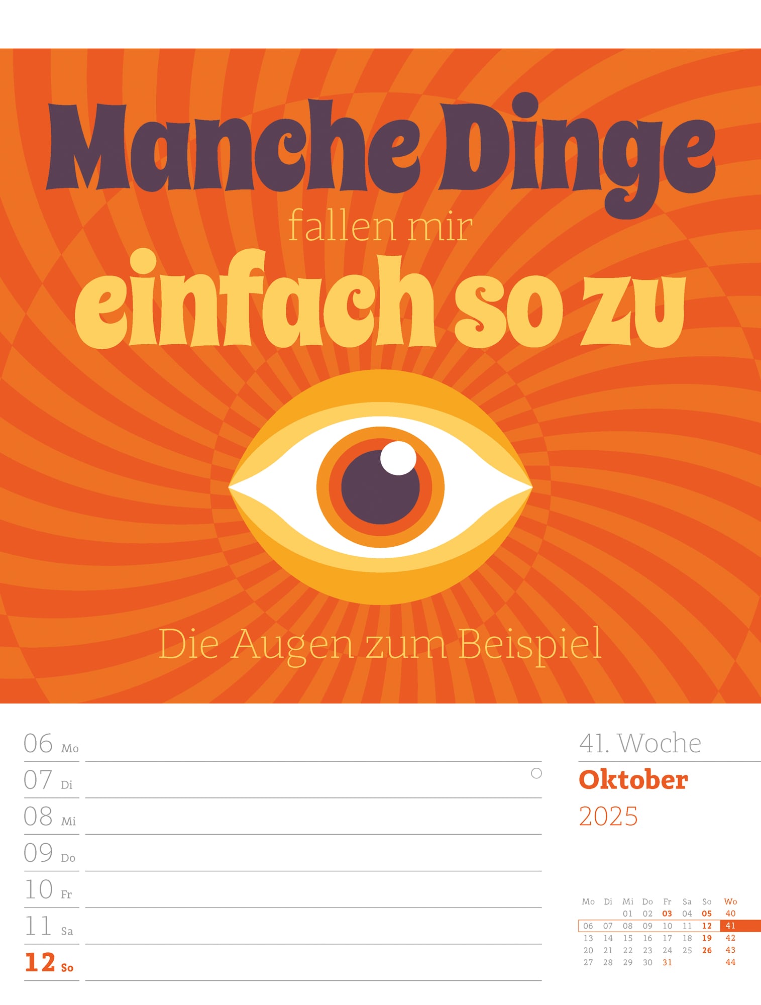 Ackermann Kalender Klartext - Wochenplaner 2025 - Innenansicht 44