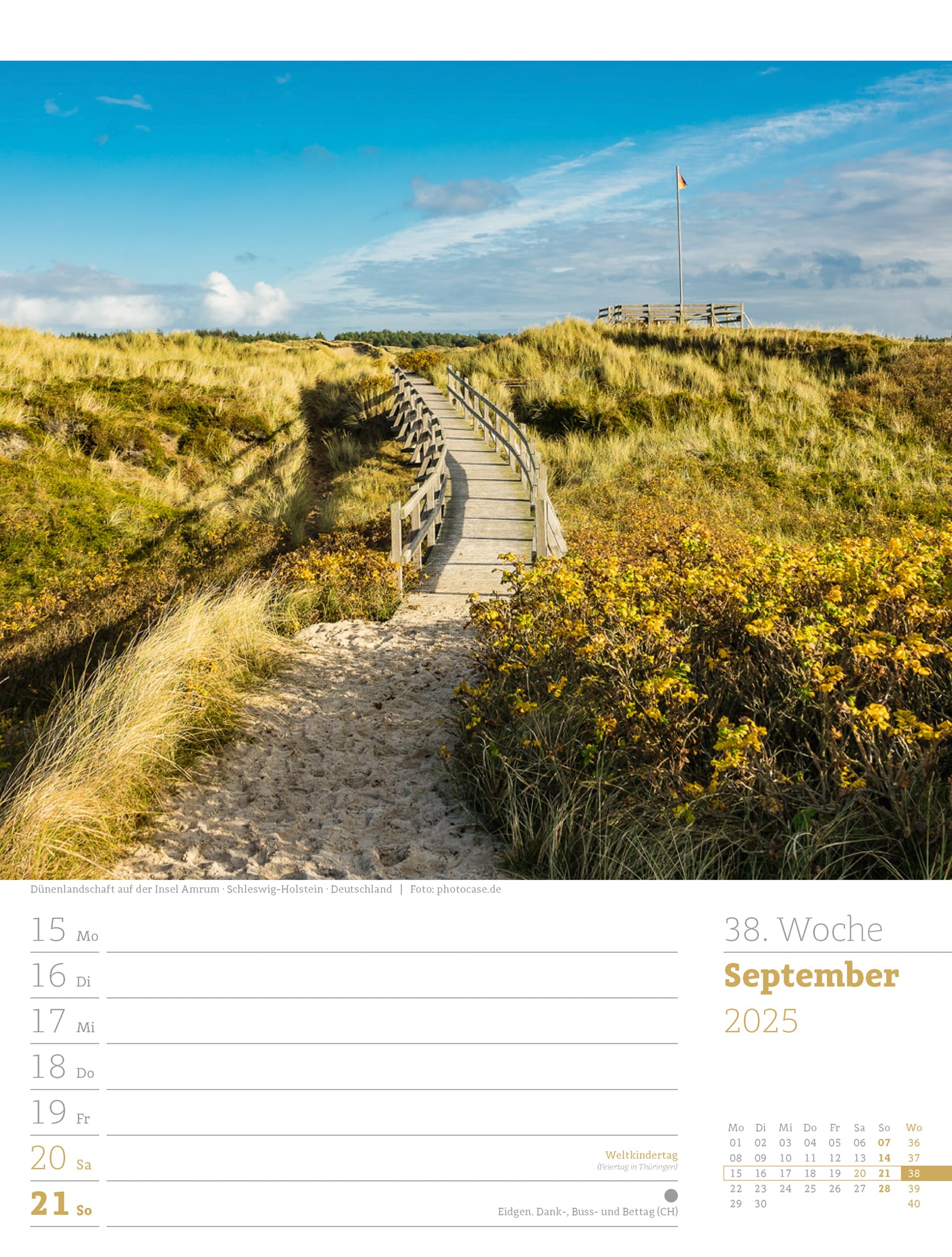 Ackermann Calendar At the Seaside 2025 - Weekly Planner - Inside View 41