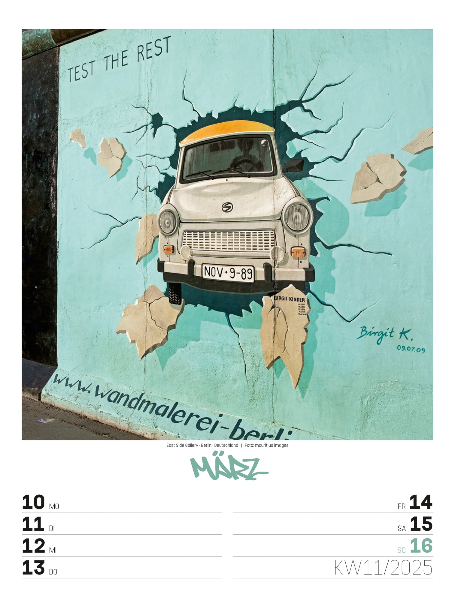 Ackermann Kalender Street Art - Wochenplaner 2025 - Innenansicht 14