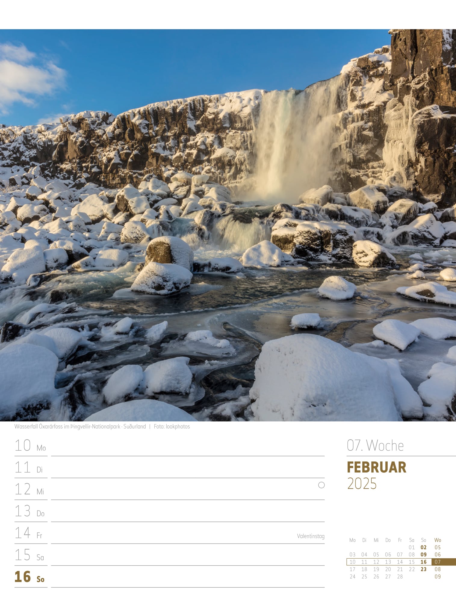 Ackermann Calendar Iceland 2025 - Weekly Planner - Inside View 10