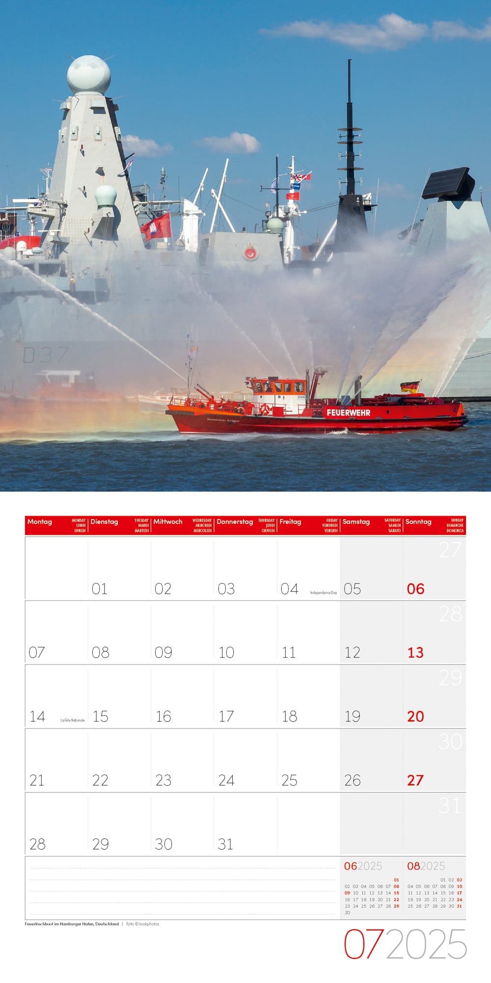 Art12 Collection Kalender Feuerwehr 2025 - 30x30 - Innenansicht 07
