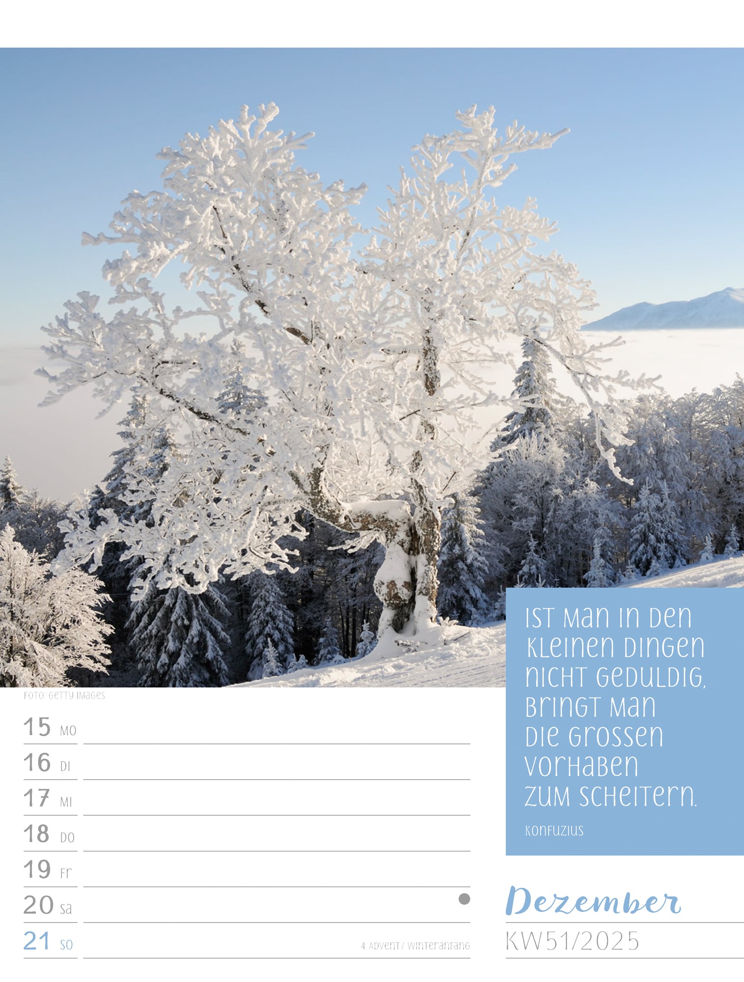 Ackermann Calendar Moments 2025 - Weekly Planner - Inside View 54