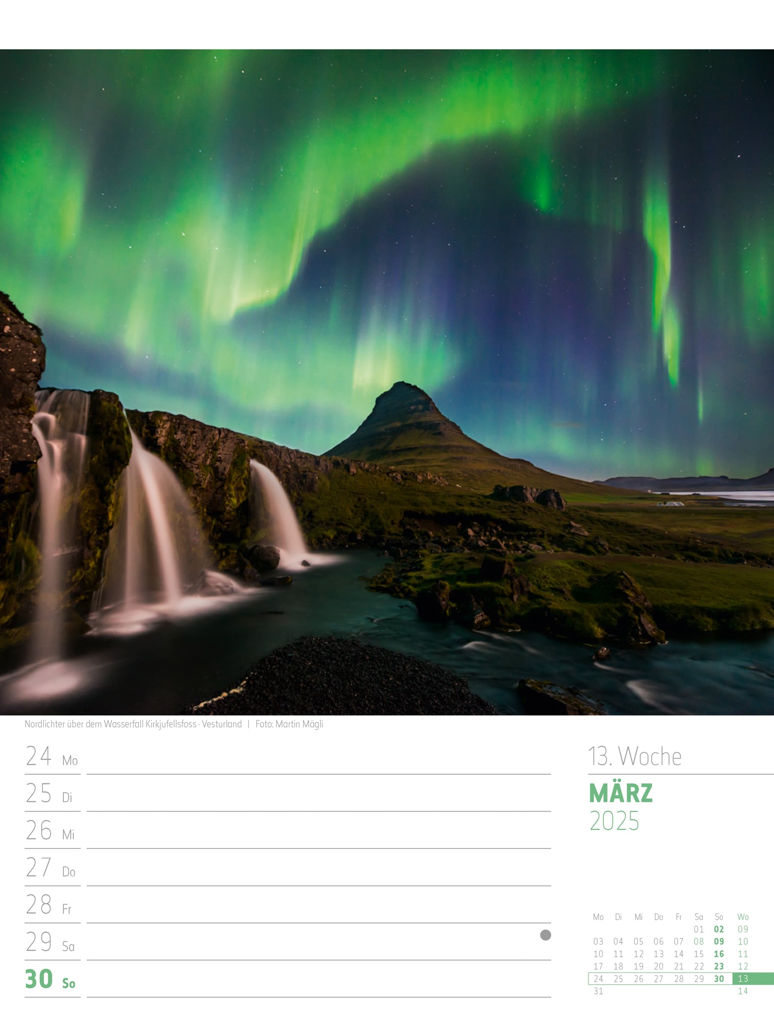 Ackermann Calendar Iceland 2025 - Weekly Planner - Inside View 16