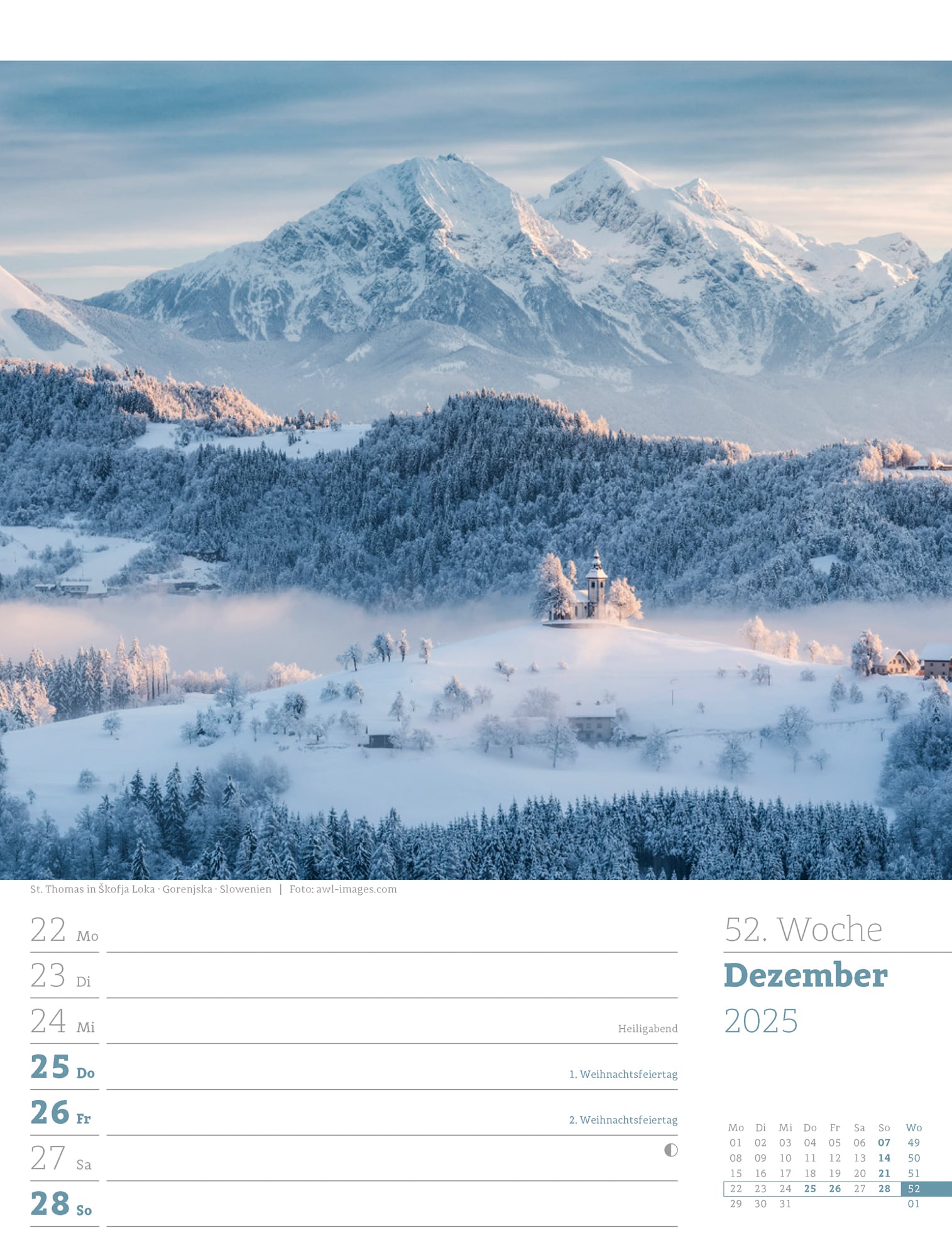 Ackermann Calendar Travel the World 2025 - Weekly Planner - Inside View 55