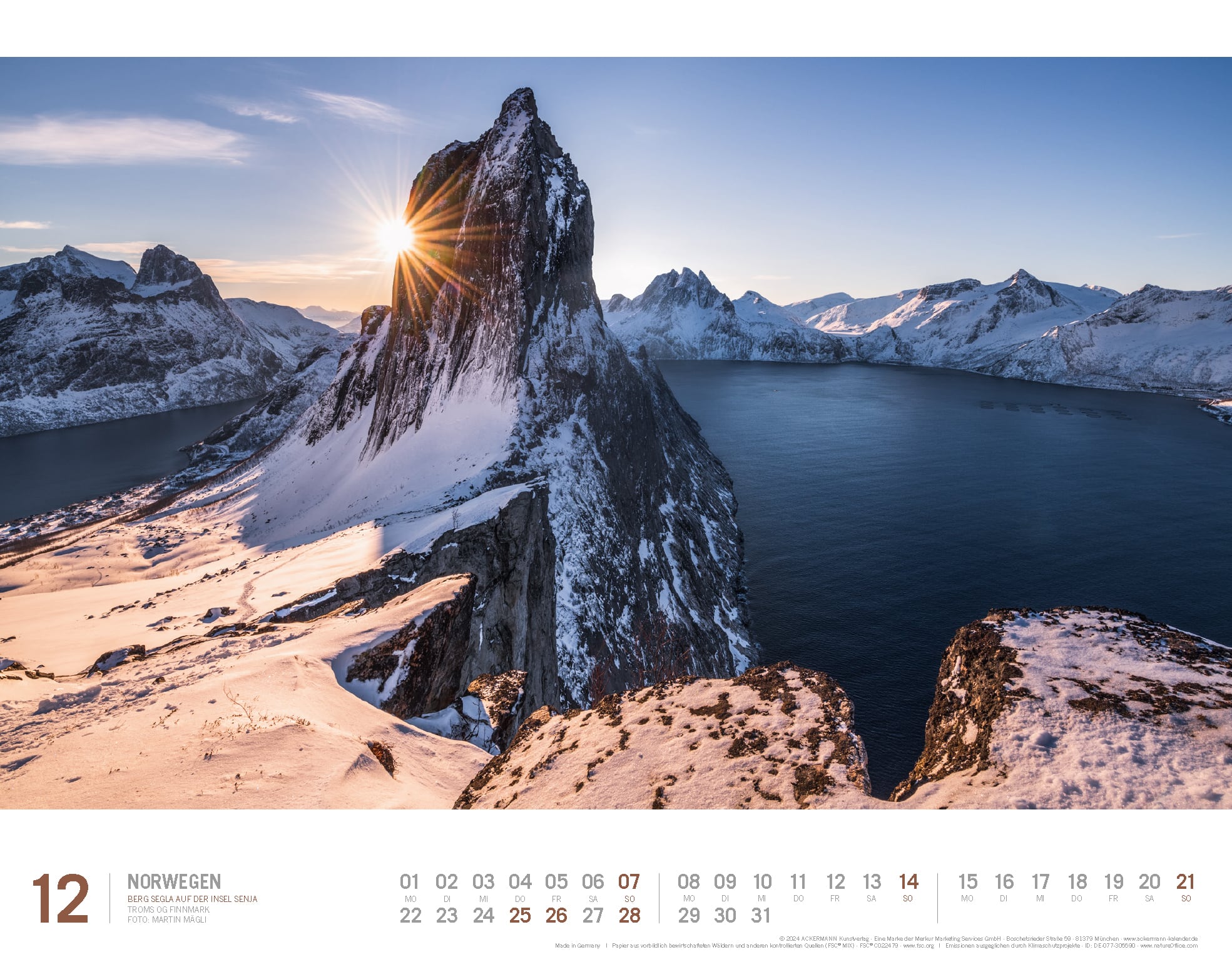 Ackermann Calendar Norway 2025 - Inside View 12