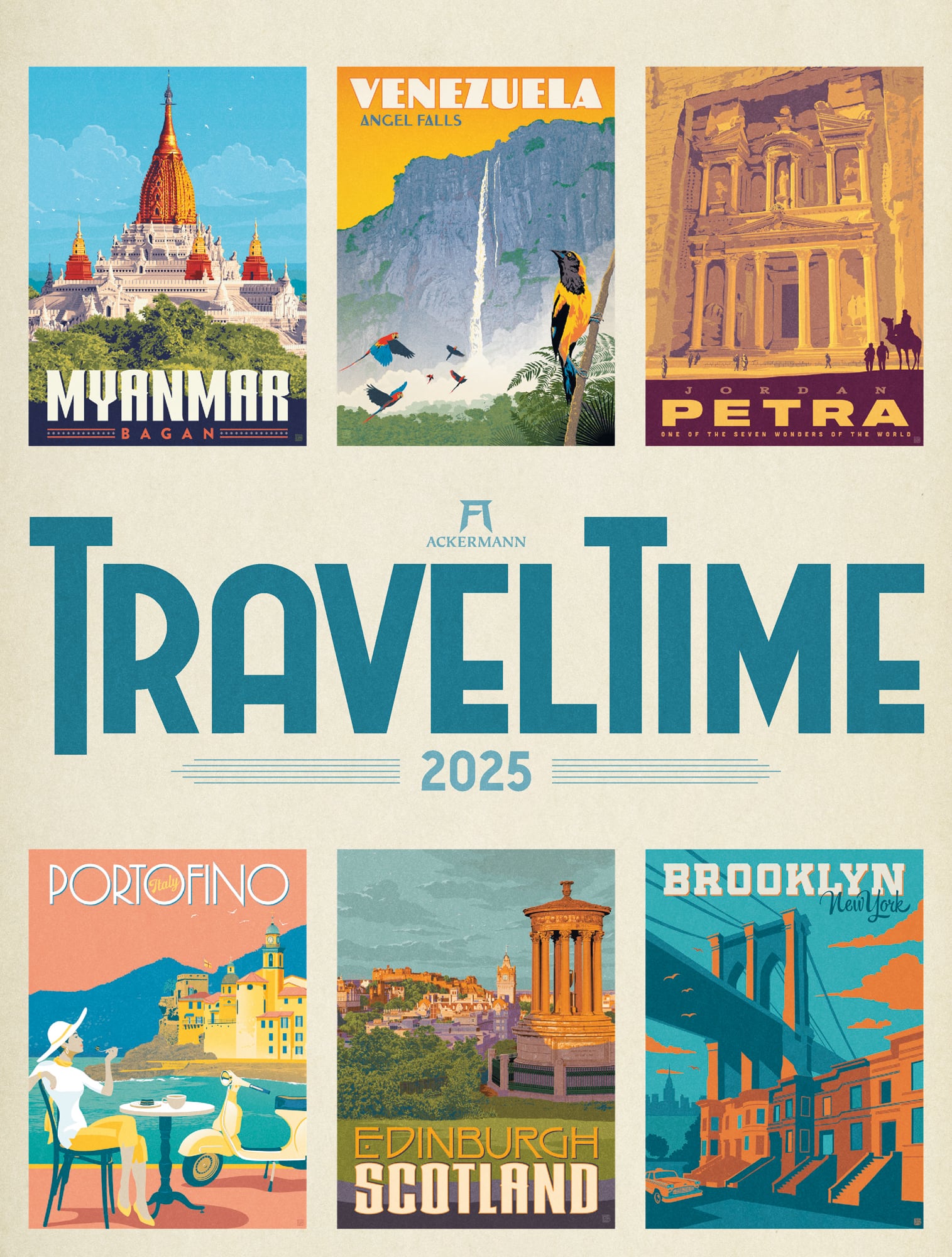 Ackermann Kalender Travel Time 2025 - Titelblatt