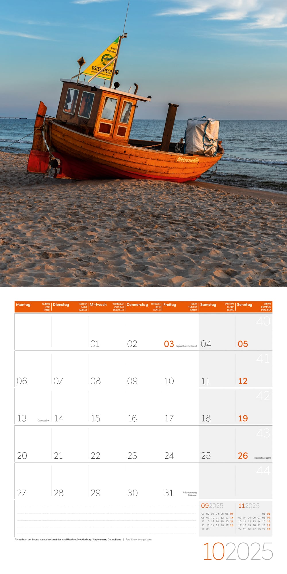 Art12 Collection Kalender Am Meer 2025 - 30x30 - Innenansicht 10