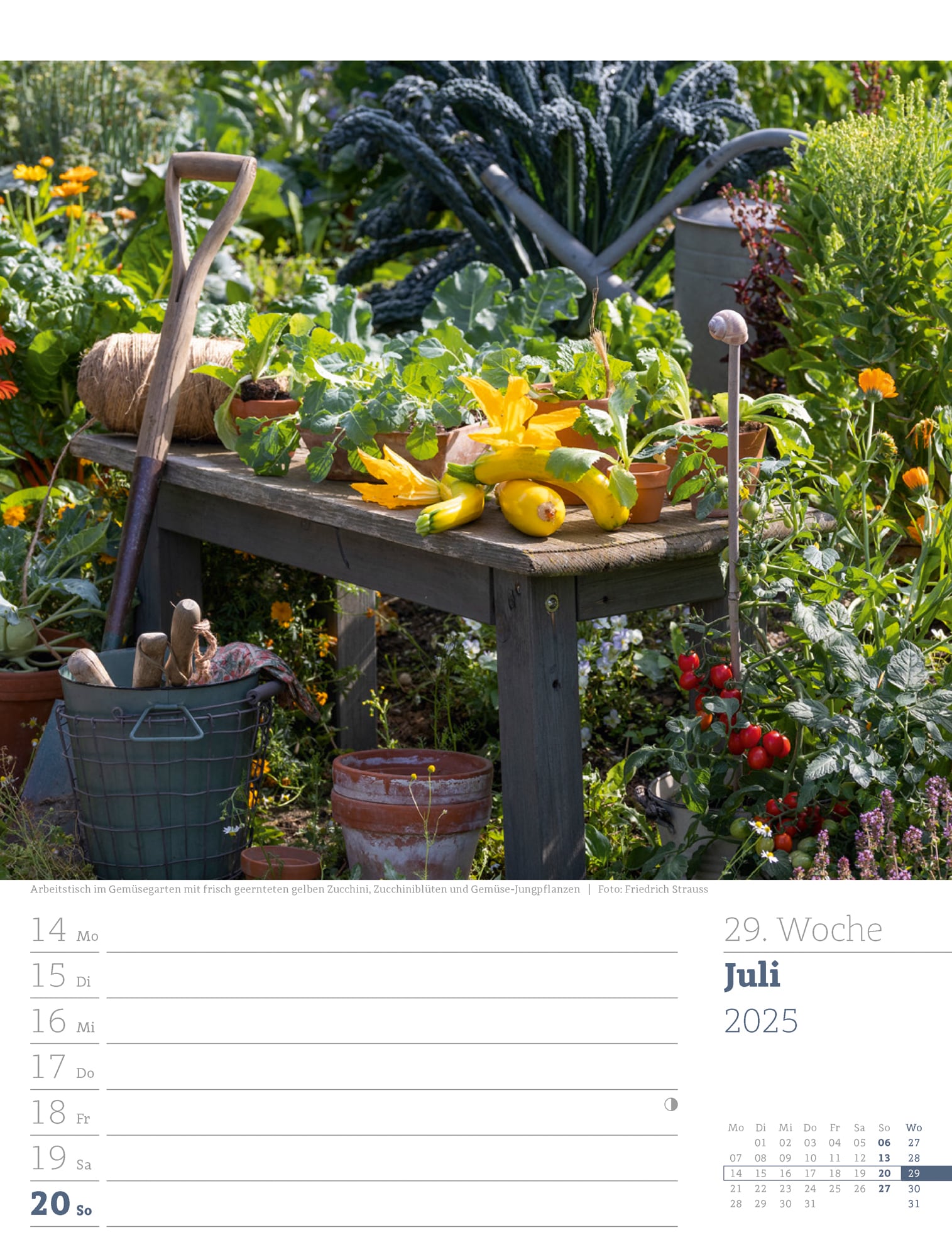 Ackermann Calendar Beautiful Gardens 2025 - Weekly Planner - Inside View 32