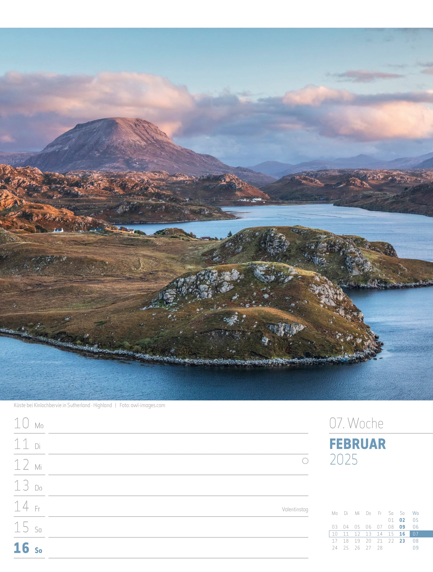 Ackermann Kalender Schottland - Wochenplaner 2025 - Innenansicht 10