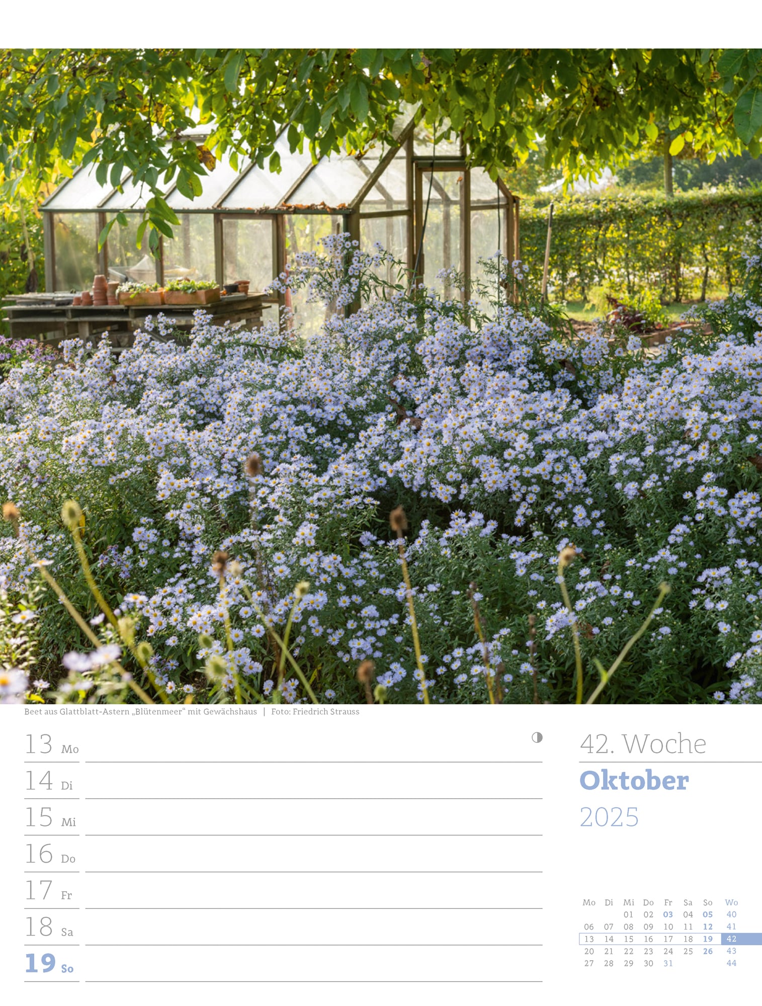 Ackermann Calendar Beautiful Gardens 2025 - Weekly Planner - Inside View 45