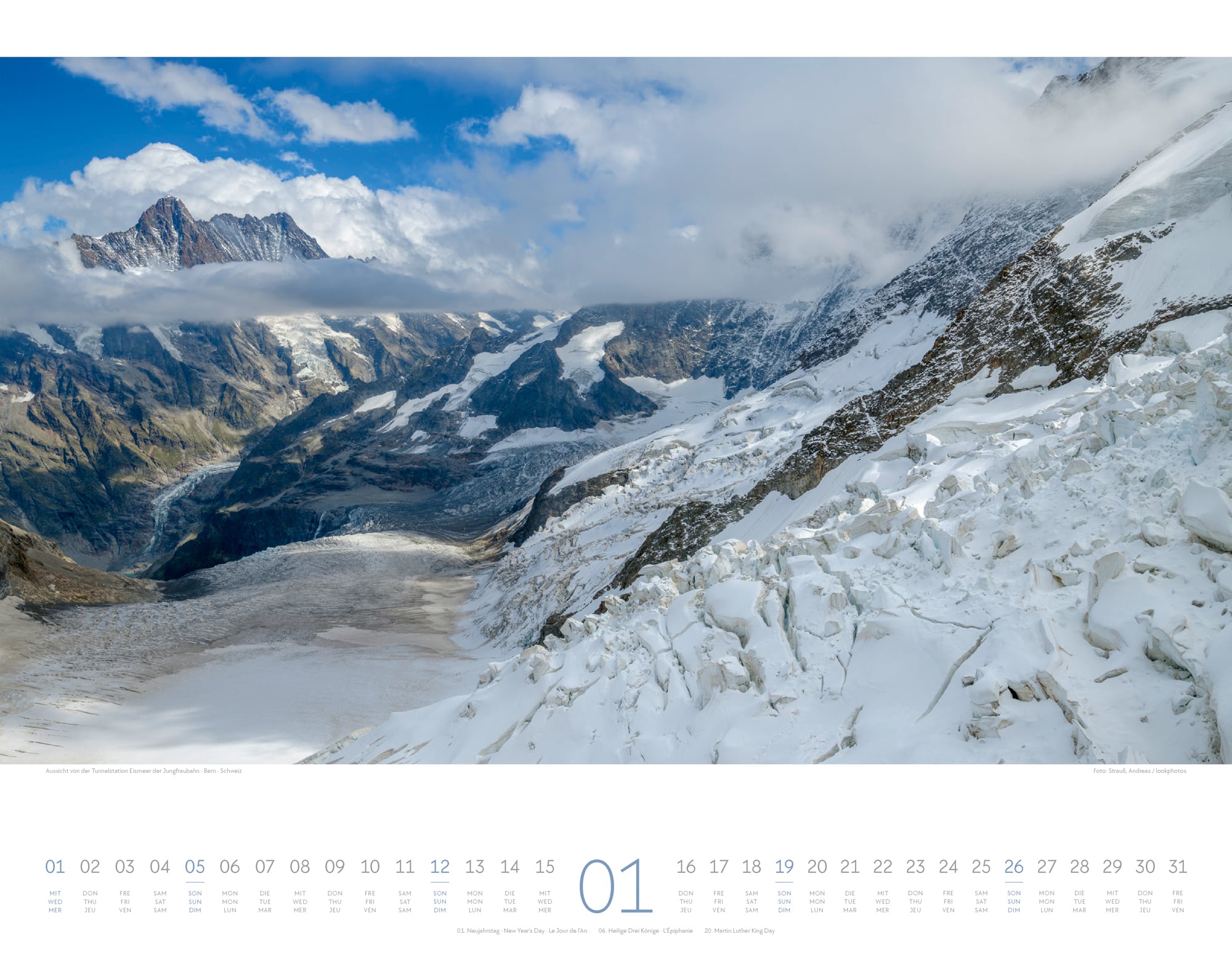 Ackermann Calendar The Alps - A Natural Paradise 2025 - Inside View 01