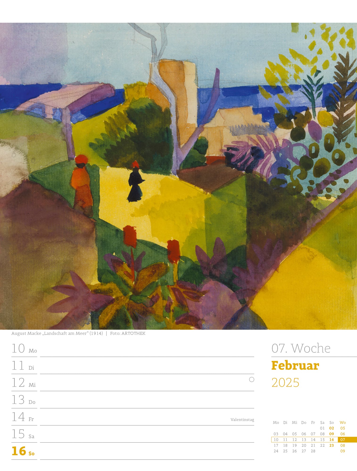 Ackermann Kalender Kunstwelt - Wochenplaner 2025 - Innenansicht 10