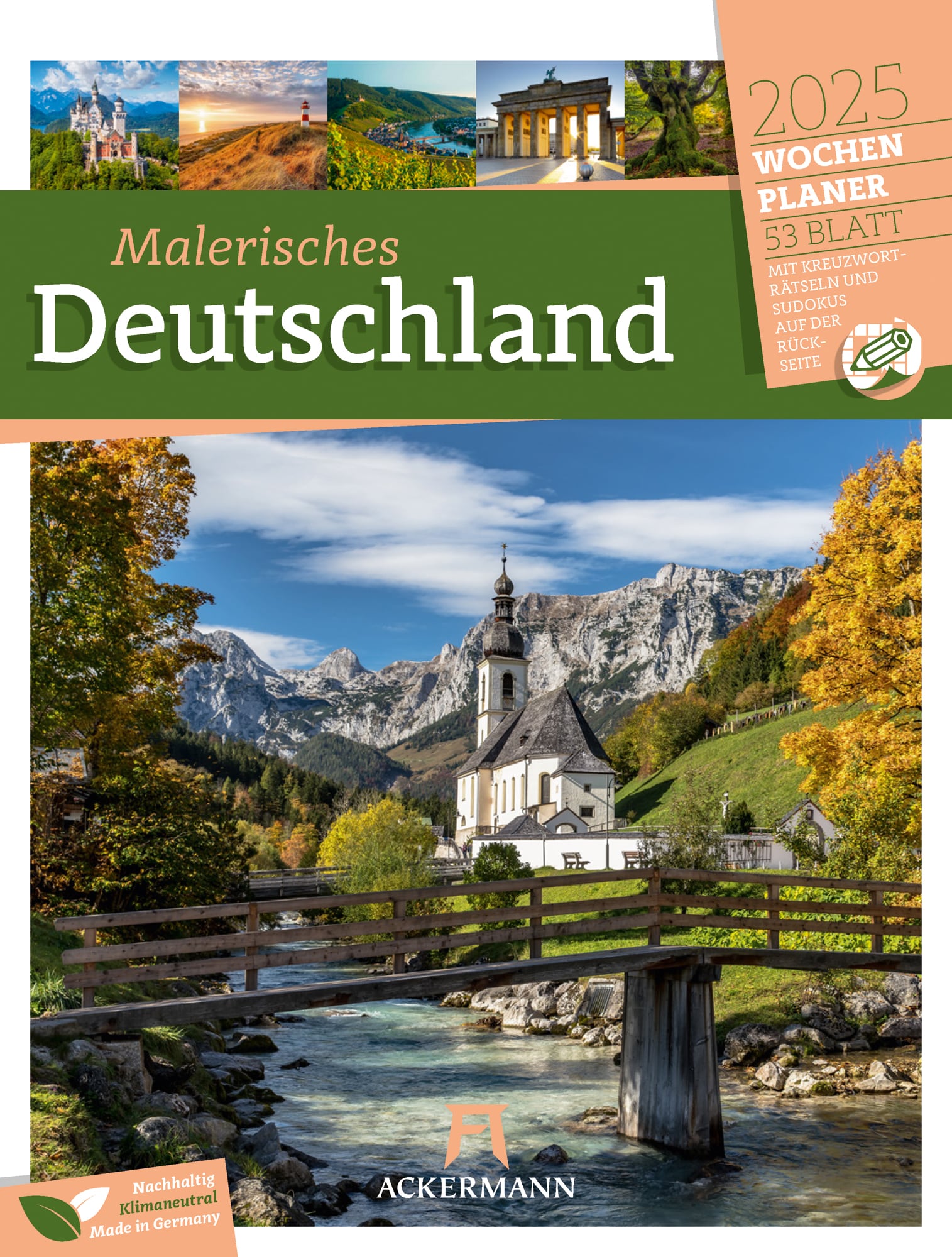 Ackermann Kalender Deutschland - Wochenplaner 2025 - Titelblatt