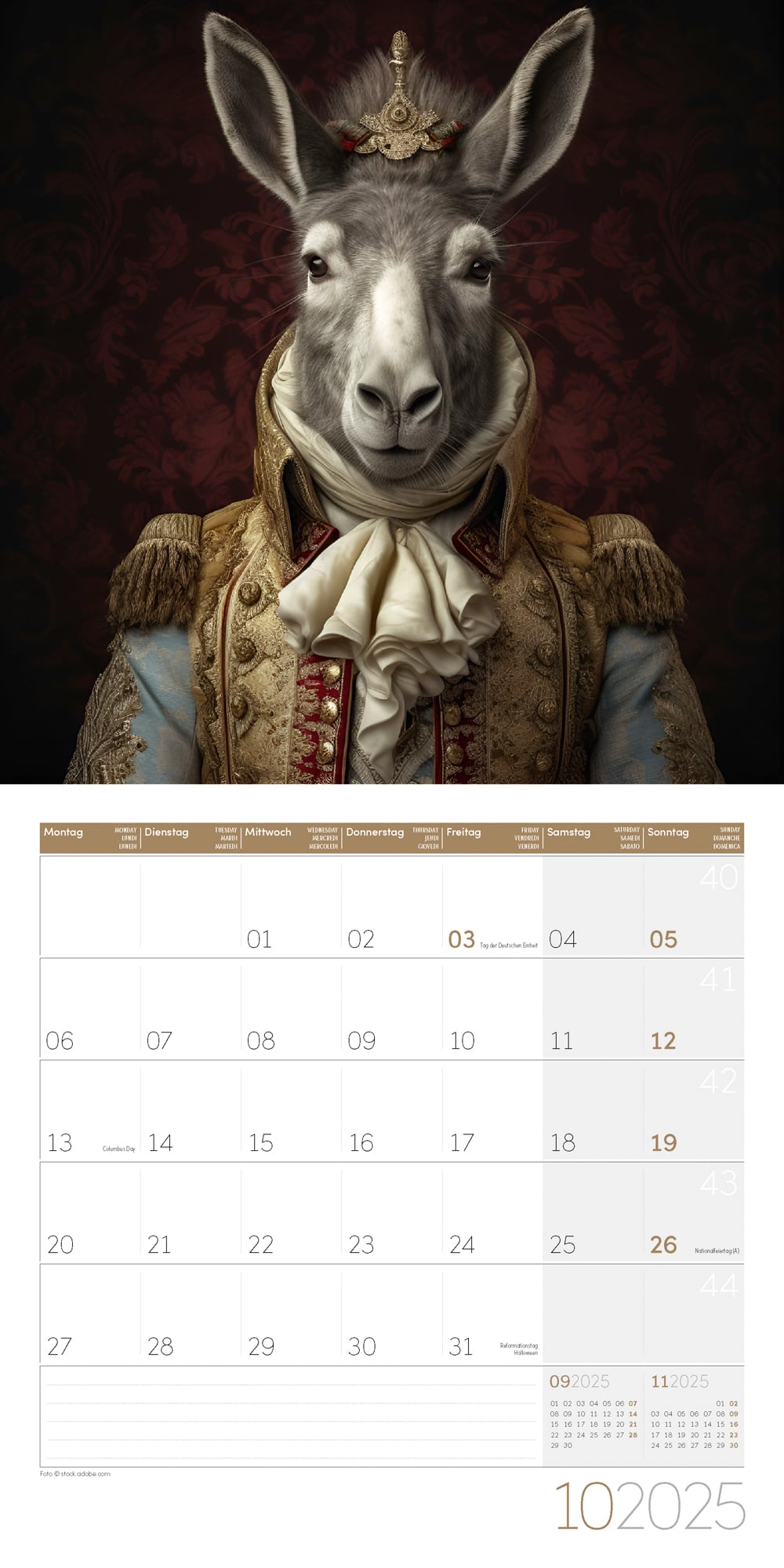 Art12 Collection Kalender Animal Kingdom 2025 - 30x30 - Innenansicht 10