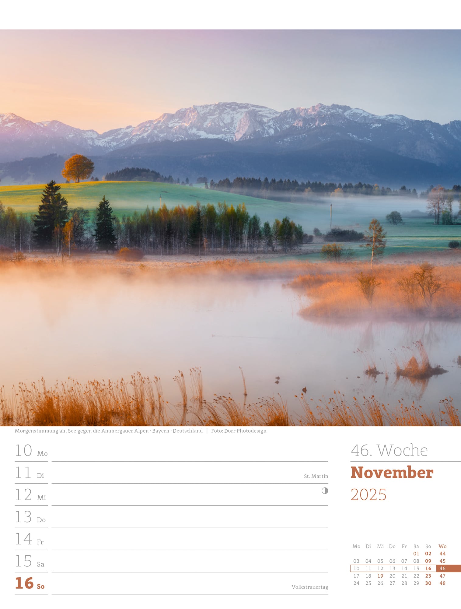 Ackermann Calendar Alps 2025 - Weekly Planner - Inside View 49