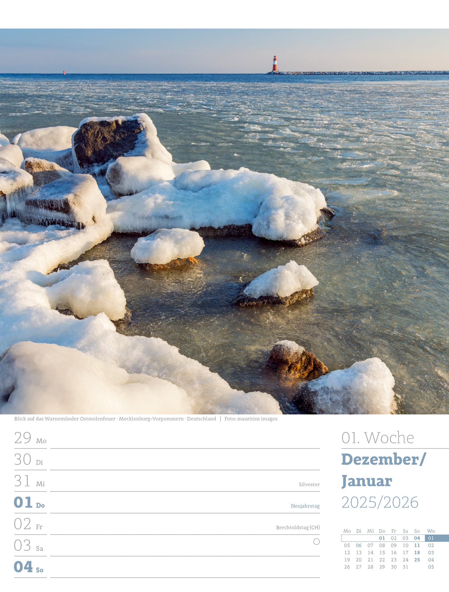 Ackermann Calendar At the Seaside 2025 - Weekly Planner - Inside View 56