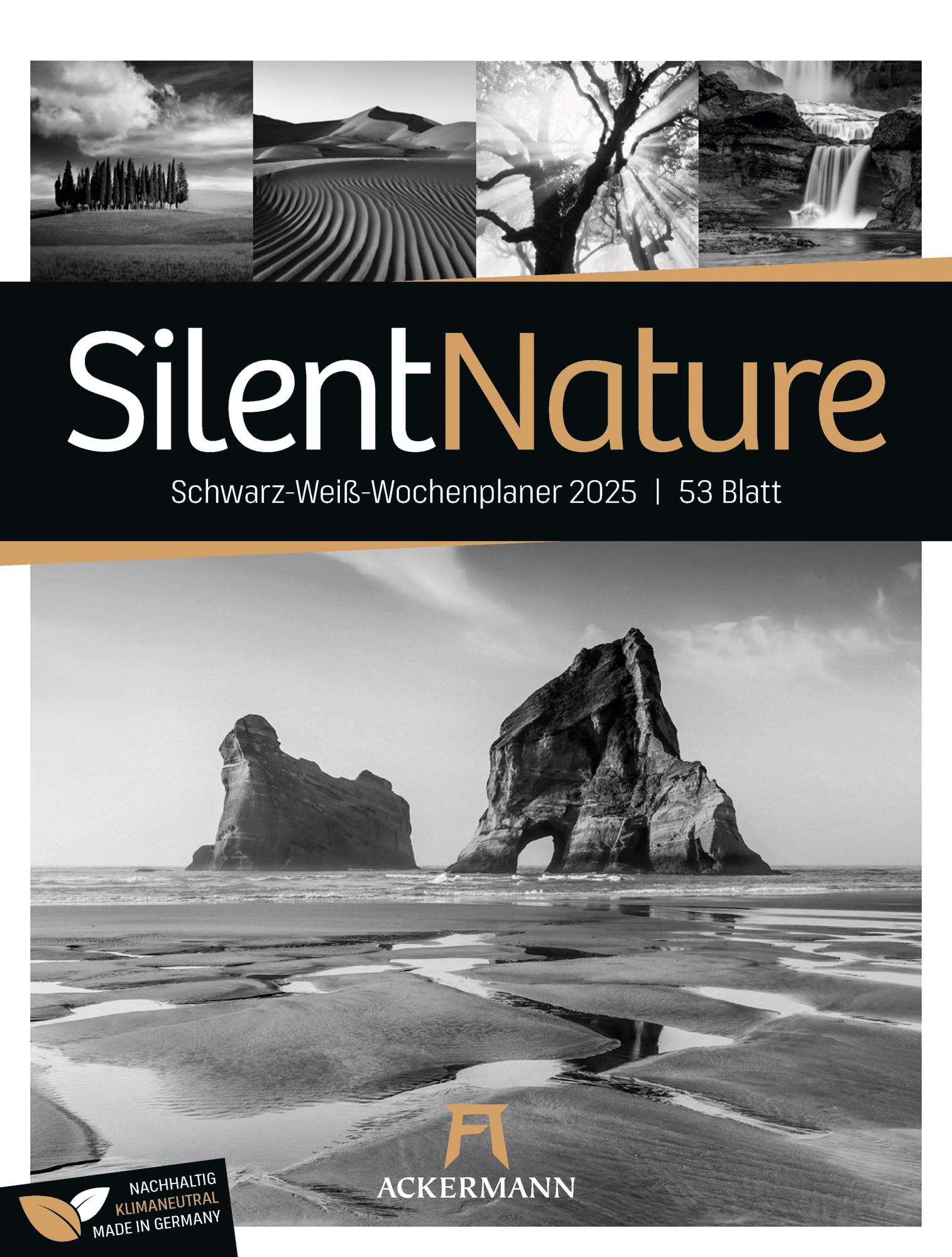 Ackermann Calendar Silent Nature 2025 - Weekly Planner - Cover Page