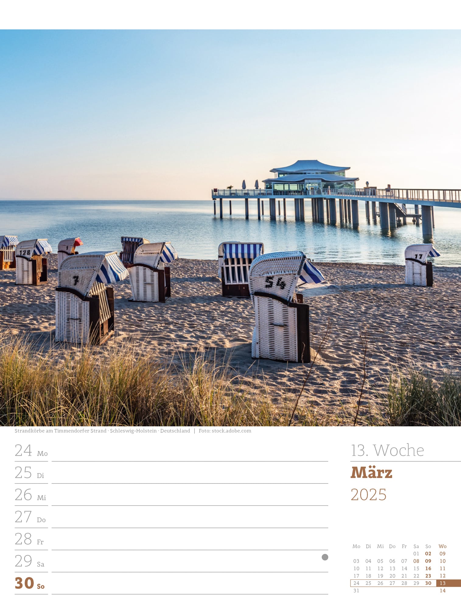 Ackermann Calendar At the Seaside 2025 - Weekly Planner - Inside View 16