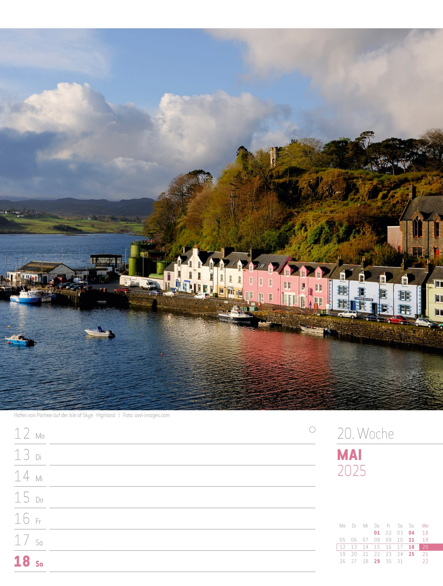 Ackermann Kalender Schottland - Wochenplaner 2025 - Innenansicht 23