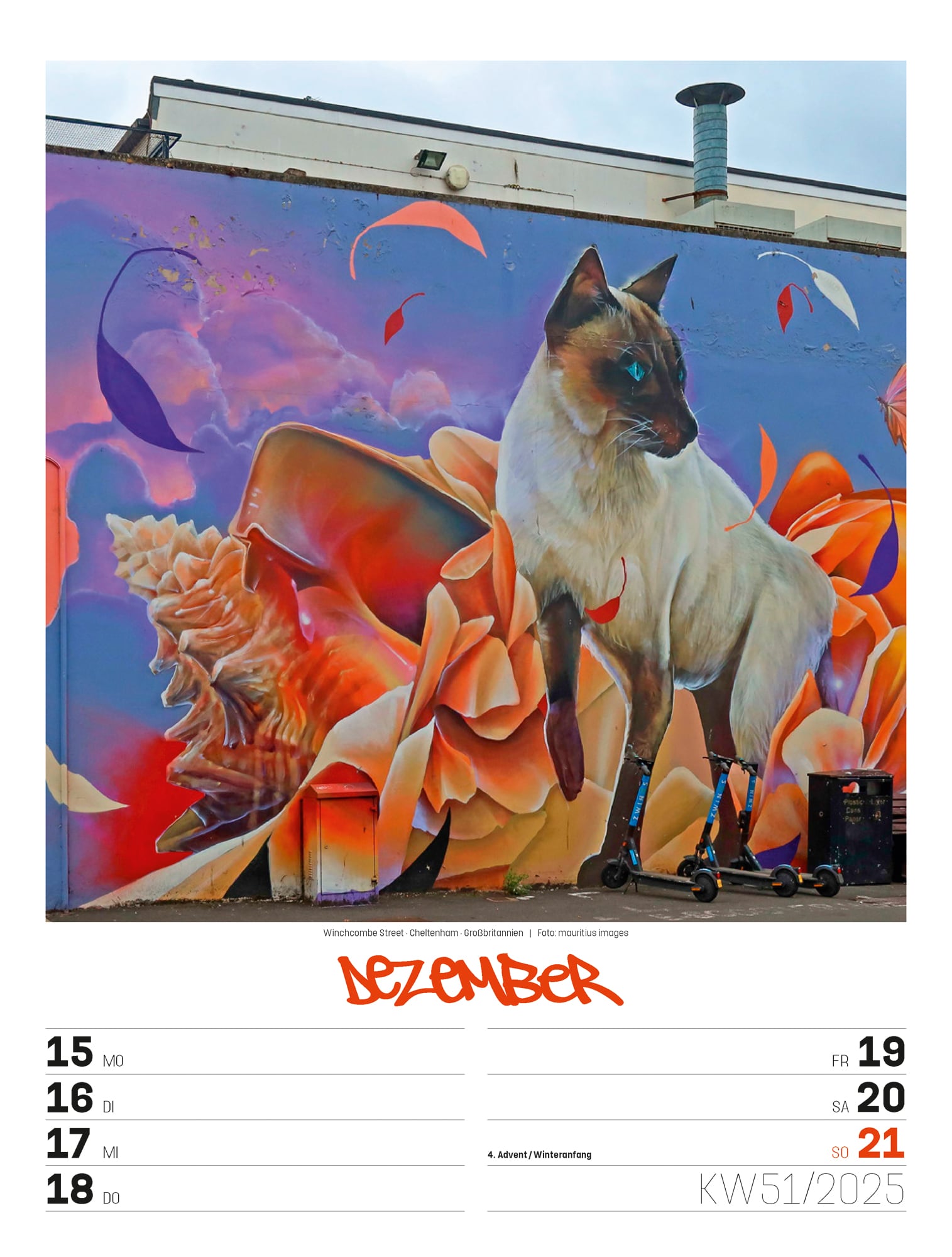 Ackermann Kalender Street Art - Wochenplaner 2025 - Innenansicht 54