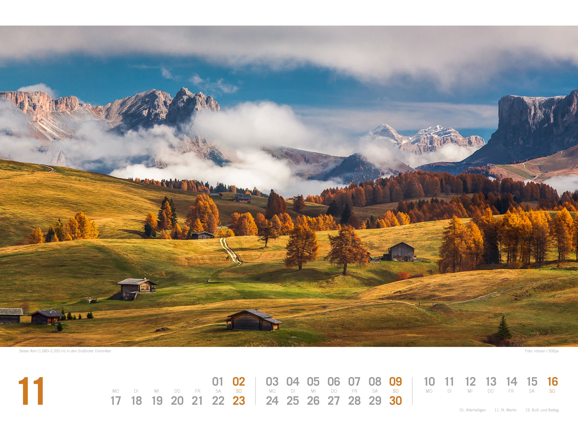 Ackermann Calendar South Tyrol 2025 - Inside View 11
