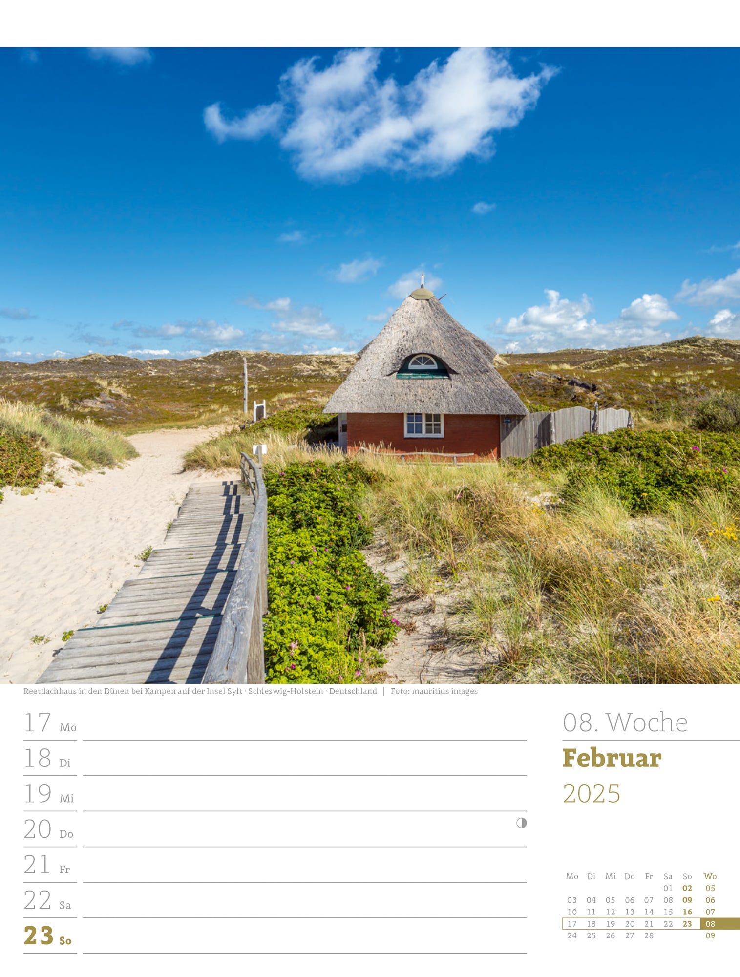 Ackermann Calendar At the Seaside 2025 - Weekly Planner - Inside View 11