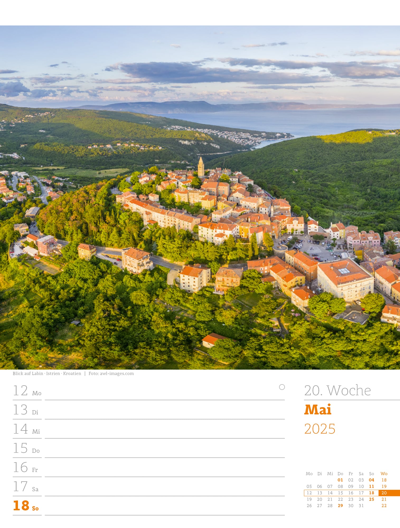 Ackermann Calendar Travel the World 2025 - Weekly Planner - Inside View 23