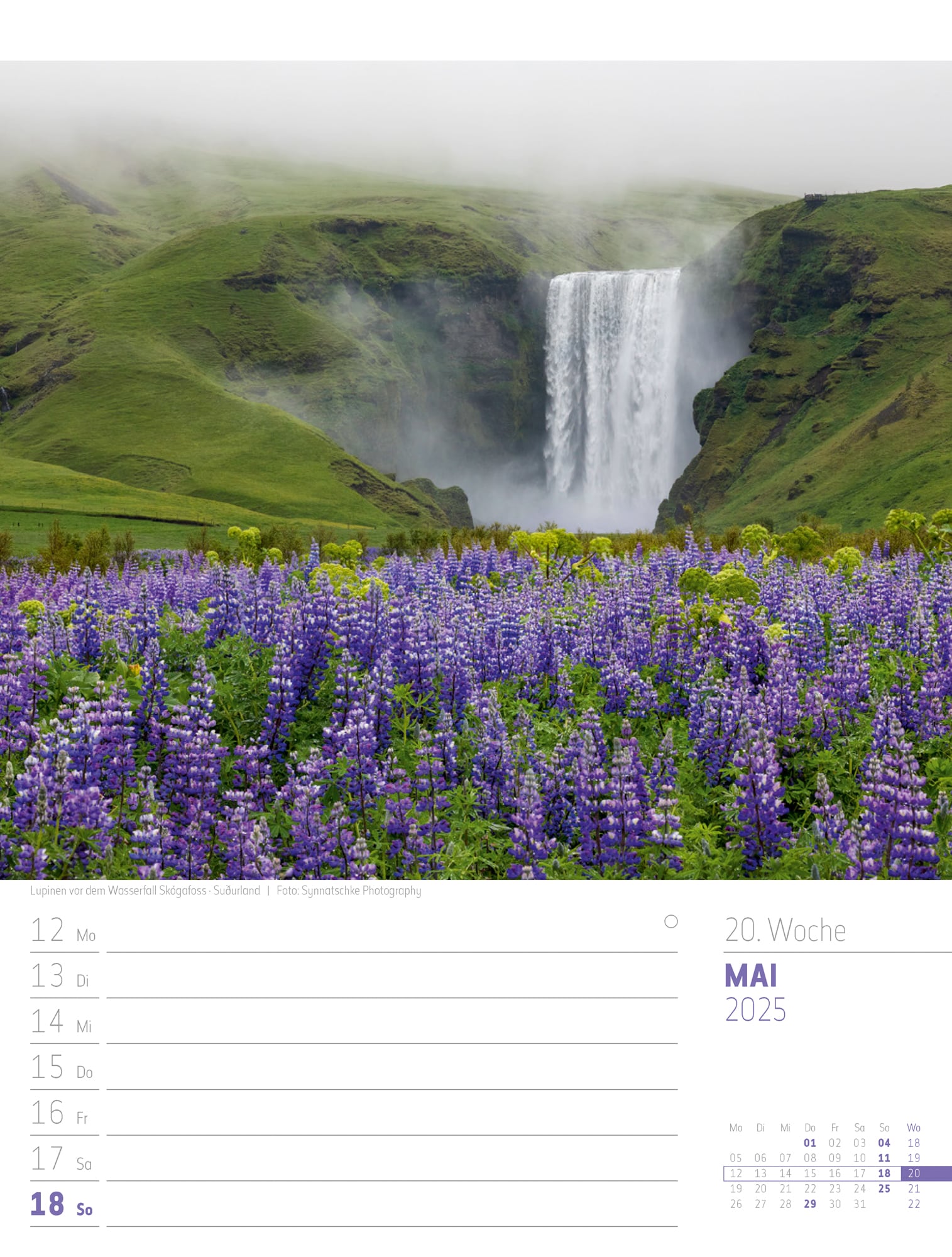 Ackermann Calendar Iceland 2025 - Weekly Planner - Inside View 23