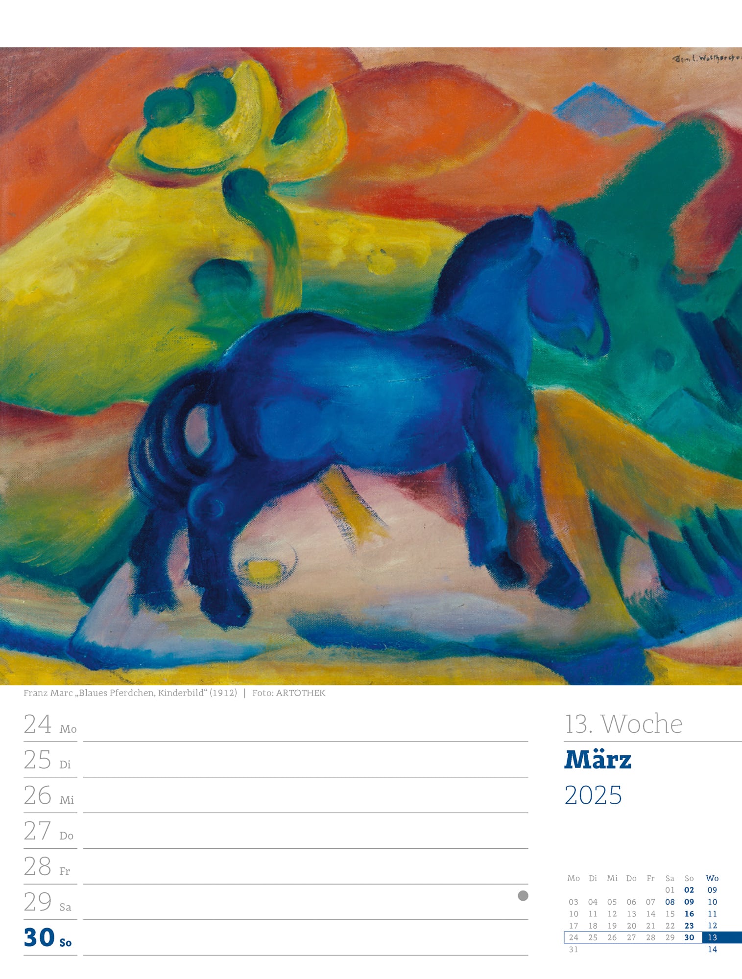 Ackermann Calendar World of Art 2025 - Weekly Planner - Inside View 16